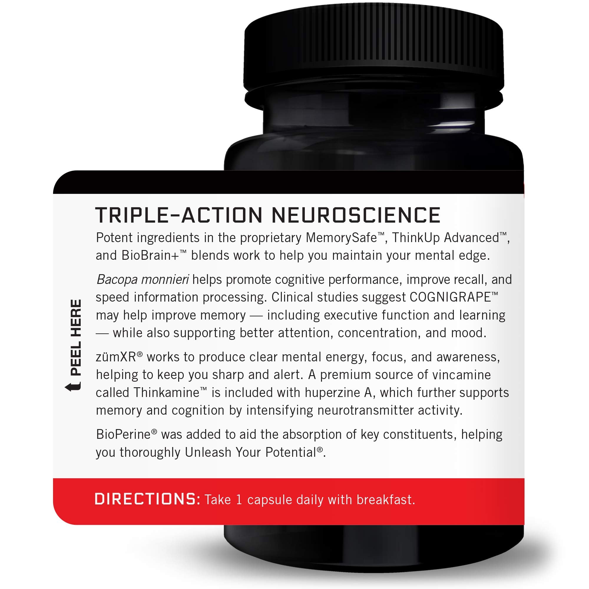 Force Factor Forebrain Nootropic Brain Supplement to Improve Memory, Boost Focus, Increase Mental Energy, and Support Brain Health with Caffeine, Bacopa, and Huperzine A, 30 Capsules Force FactorAu supplements
