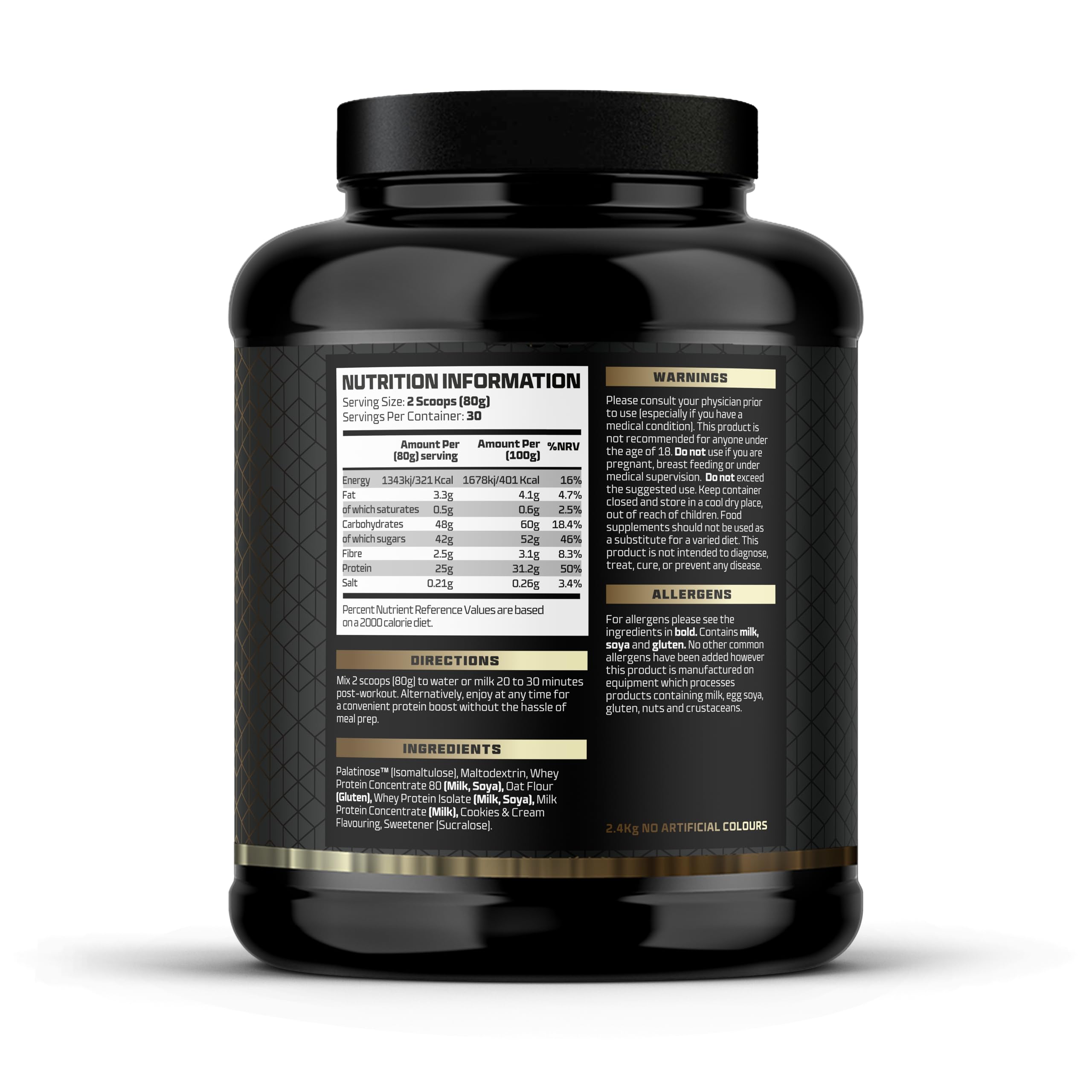 Beast Pharm | Recover Whey Protein Powder | 2.4kg/30 Servings | Cookies & Cream Beast PharmAu supplements