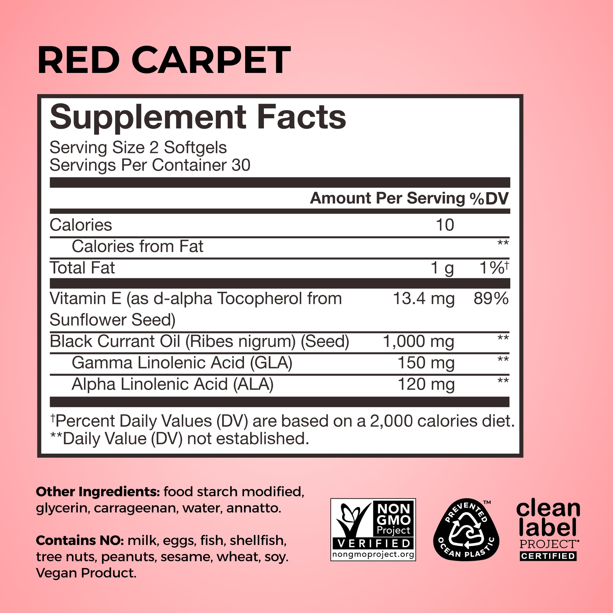 HUM Red Carpet Skin & Hair Vitamins for Women with Omega 3 Fatty Acids, Vitamin E, and Black Currant Seed Oil, Supplement for Skin Health & Healthy Hair Follicles Support, 60 Count HUMUS supplements