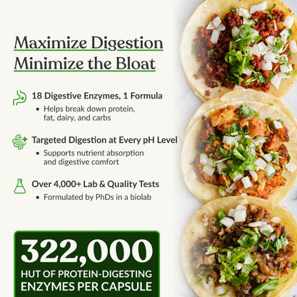 BIOptimizers MassZymes - Complete Digestive Enzymes Supplement for Gut Health - Bloating Relief for Men and Women - Lipase Amylase Bromelain Digestive Enzymes (30 Capsules) BIOptimizersUS supplements