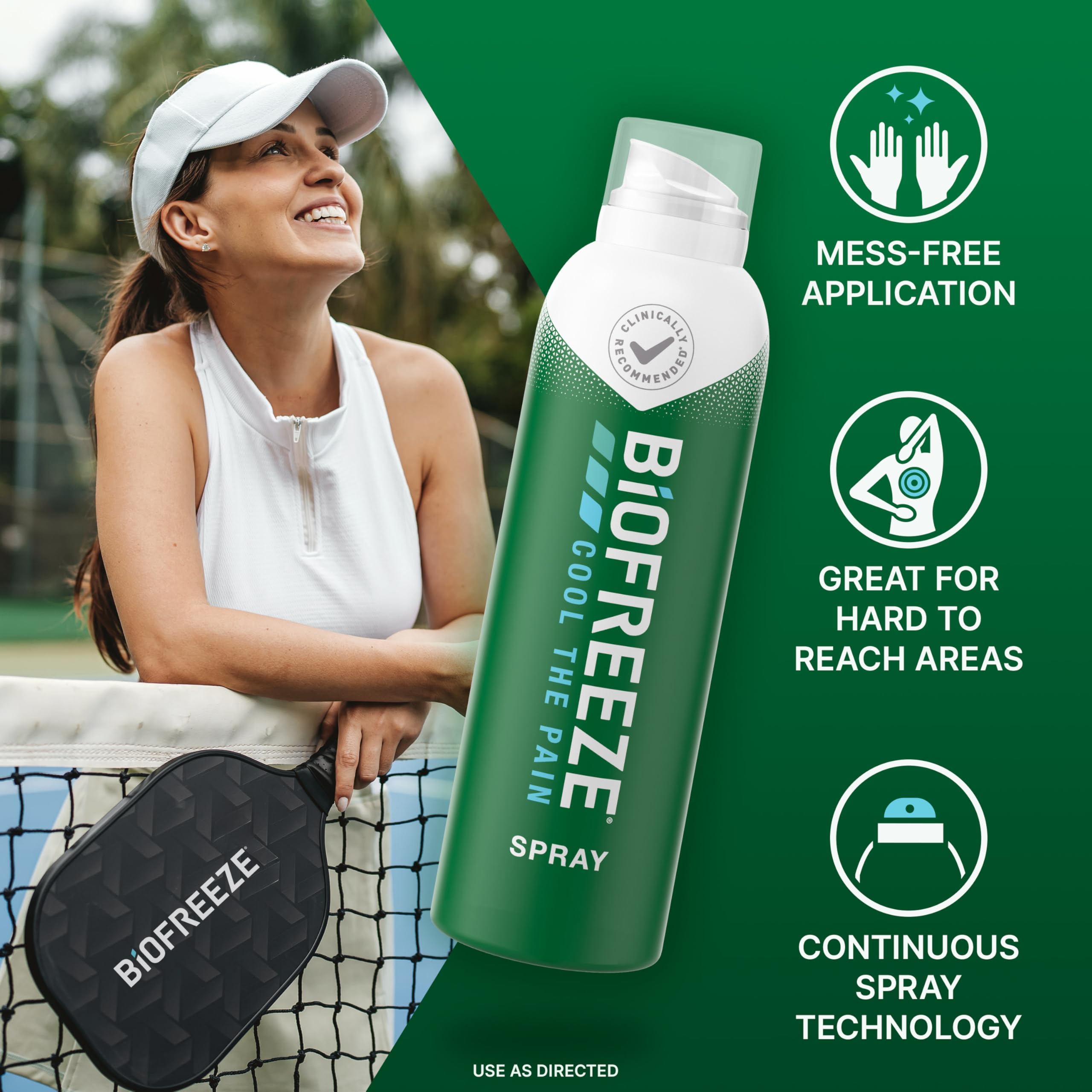 Biofreeze Pain Relief Spray, Arthritis Pain Reliever, Knee & Lower Back Pain Relief, Sore Muscle Relief, Neck Pain Relief, 2 Pack (4 FL OZ Biofreeze Menthol Spray) BiofreezeAu supplements