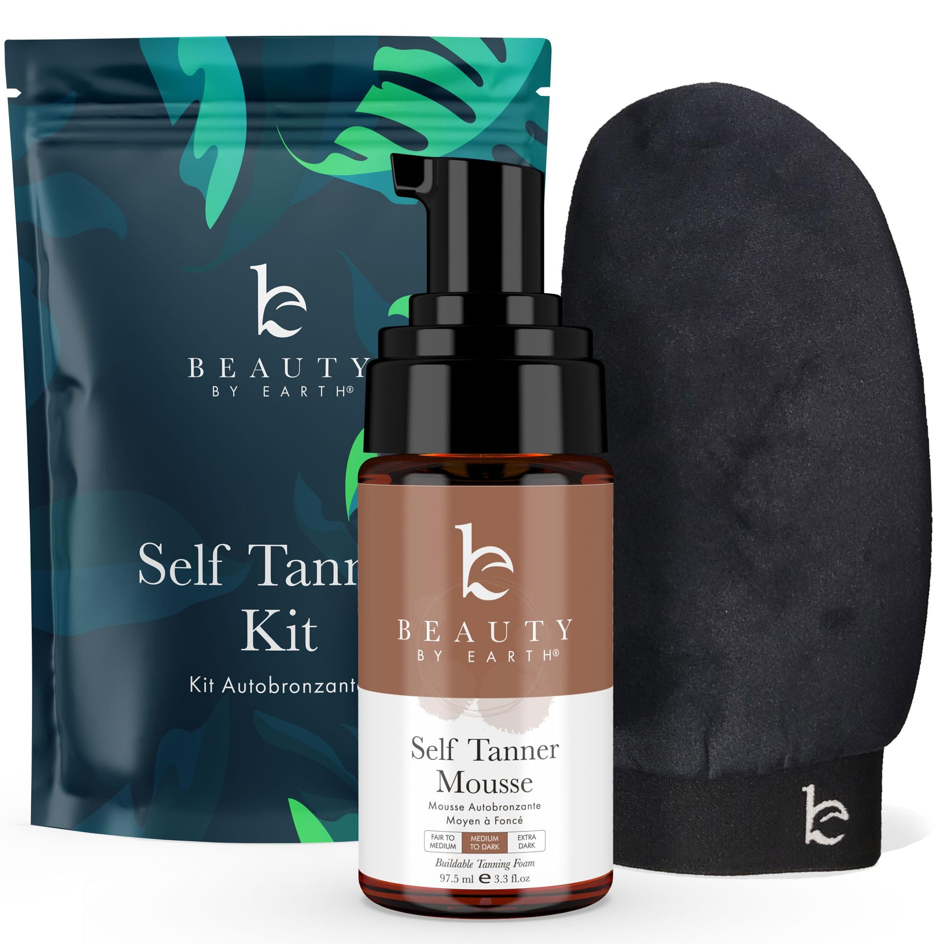 Self Tanner Tanning Mousse Kit - USA Made with Natural & Organic Ingredients Beauty by EarthUS supplements