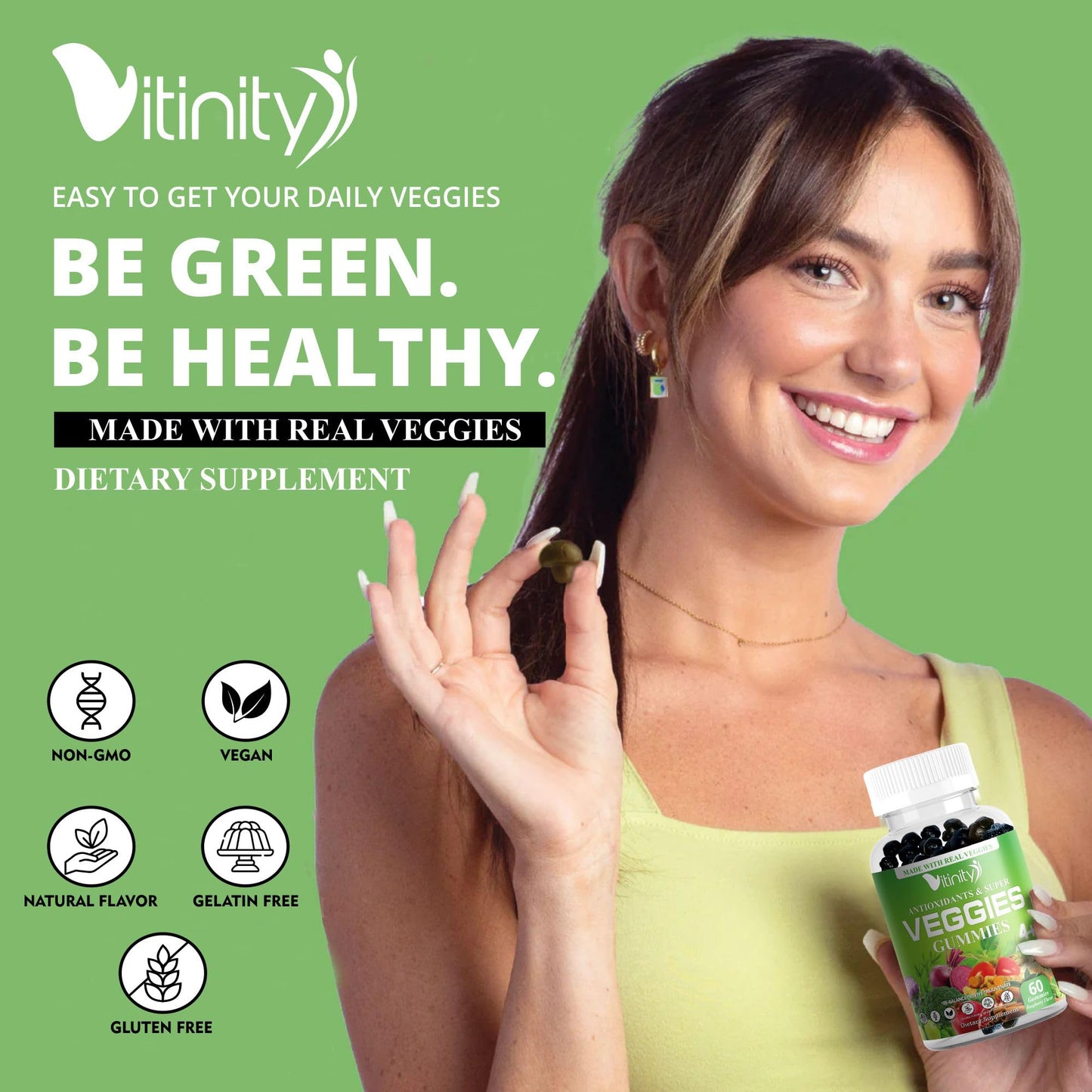 VITINITY Made with Real Super Veggies Delicious Gummy Supplement,Men,Women & Kids VITINITYUS supplements