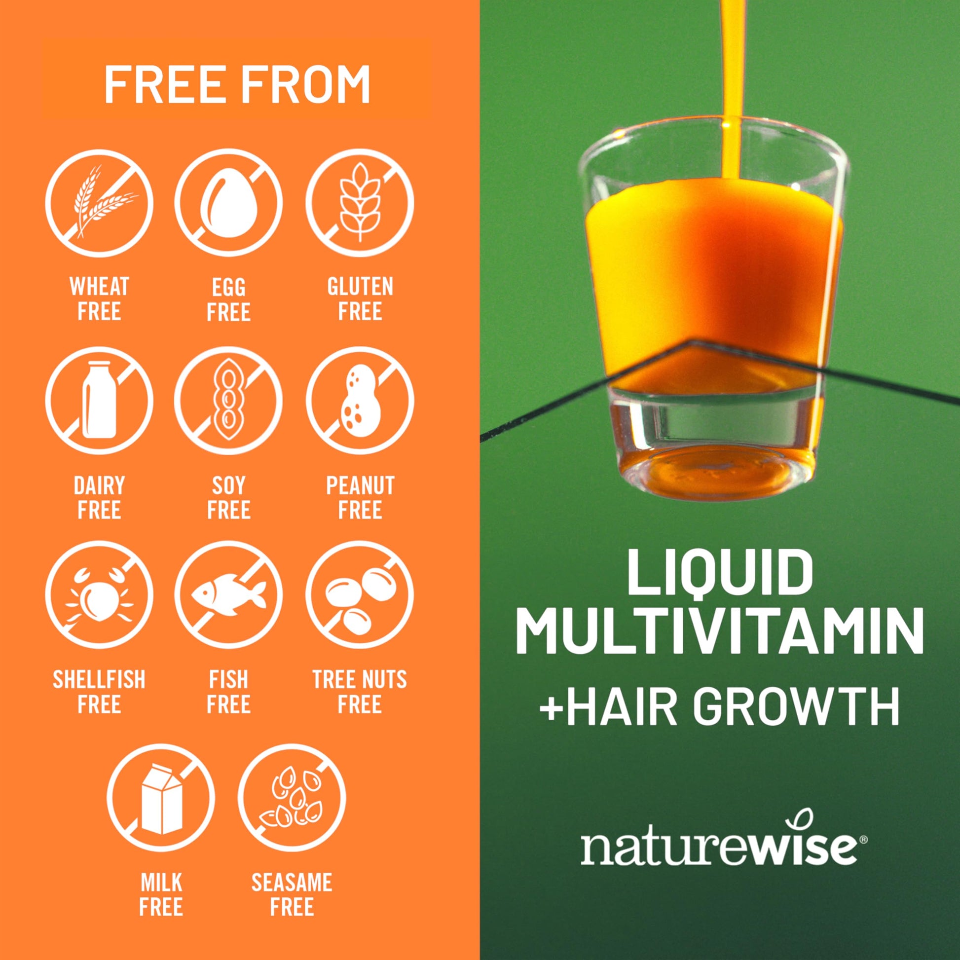 NatureWise Liquid Multivitamin Hair Growth for Women & Men + Tocogaia® for Hair Growth & Skin Elasticity Support + Biotin, Vitamin D, E, B NatureWiseAu supplements