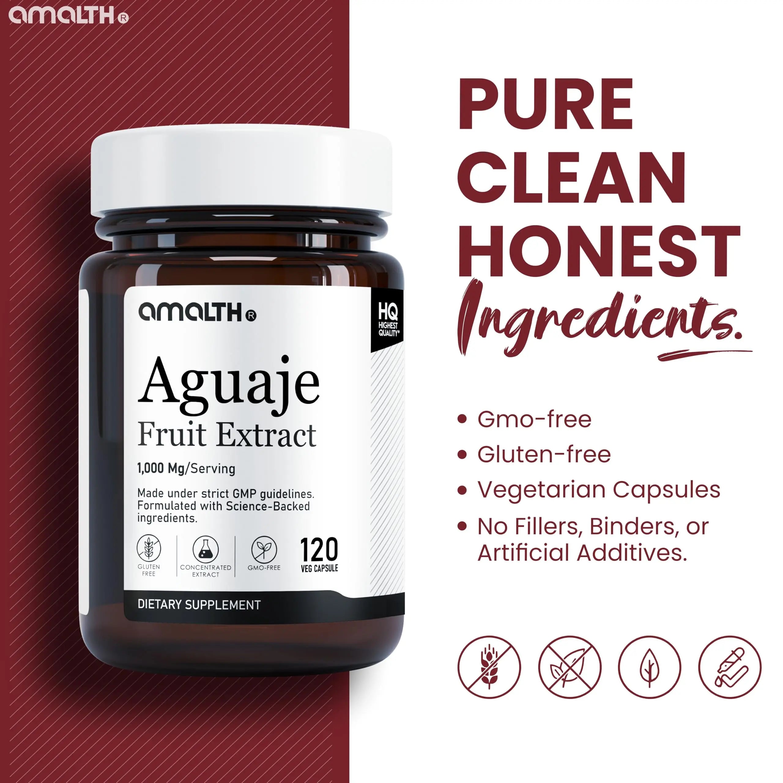 Amalth Aguaje Curves Capsule for Women 1000 mg- Extra Strength from Peru Natural Supplements- 120 Capsules Non- GMO Premium Quality Pills AMALTHnz supplements