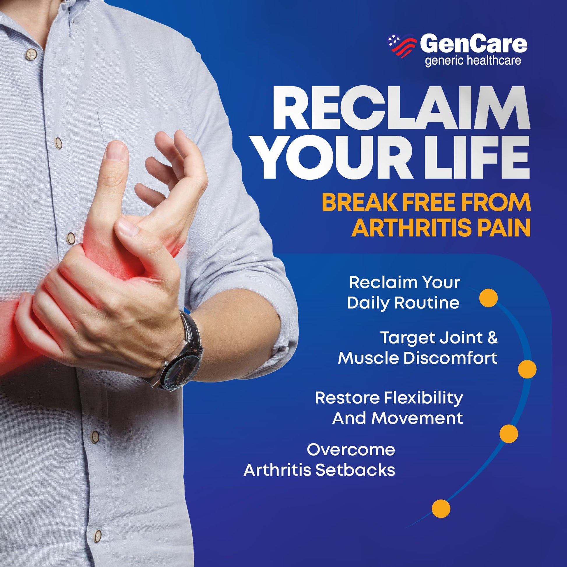 GenCare Arthritis Pain Relief Diclofenac Sodium Topical Gel 1 Percent (NSAID) - Clinically Proven Arthritis Pain Reliever - Compare to The Active Ingredient in Voltaren Gel (5.29 oz) GenCareAu supplements