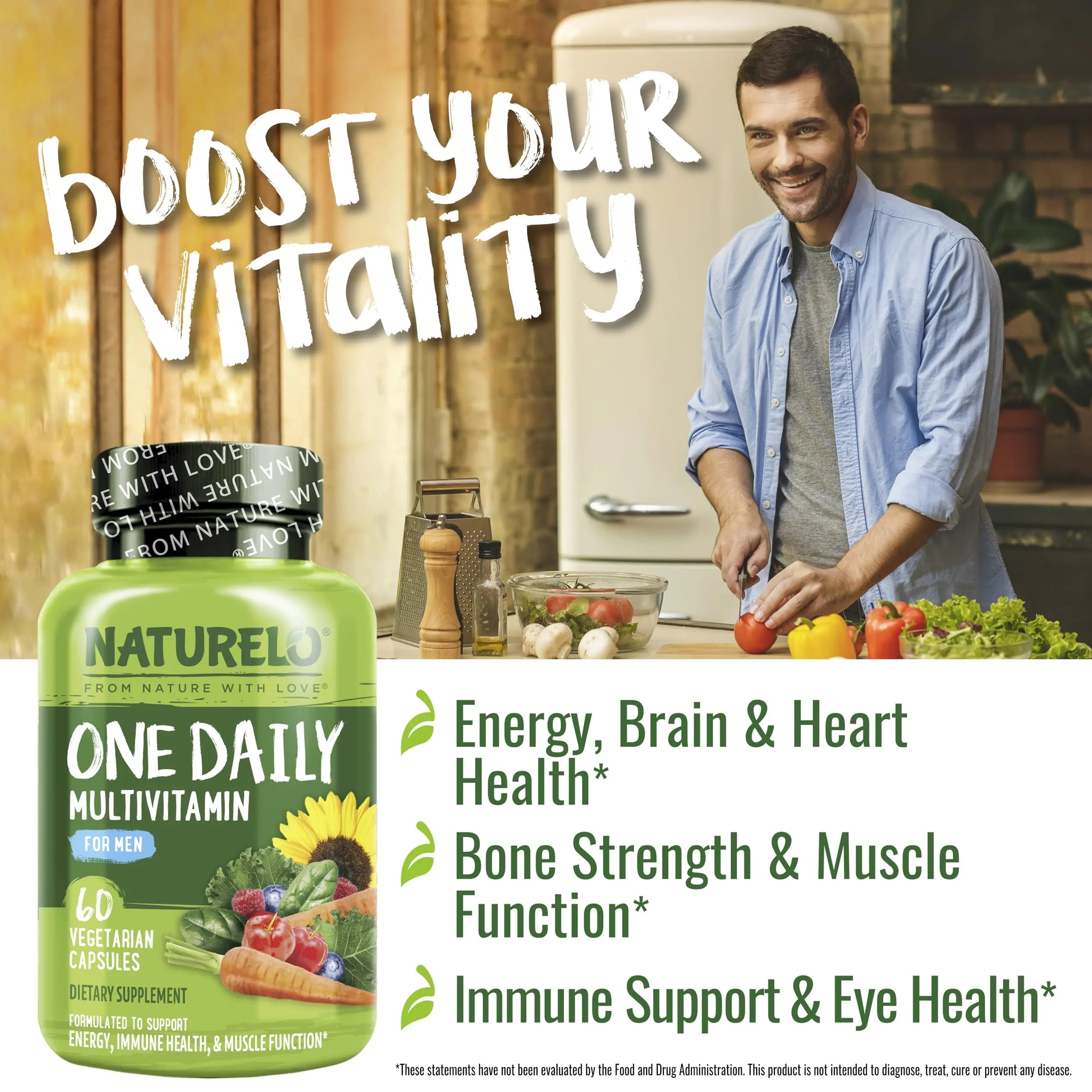 NATURELO One Daily Multivitamin for Women, 60 Capsules and One Daily Multivitamin for Men, 60 Capsules - 2 Month Supply Bundle NATURELOAu supplements