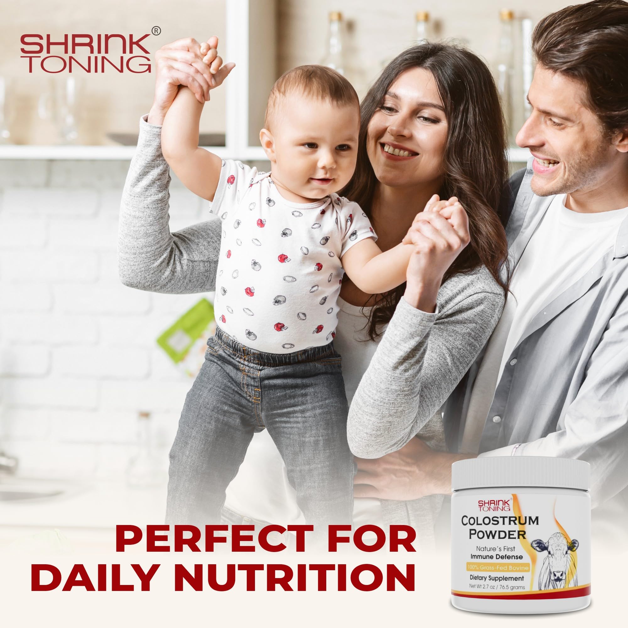 Shrink Colostrum Powder 2.7 oz – Natural Bovine Colostrum Supplement for Overall Health shrinkAu supplements