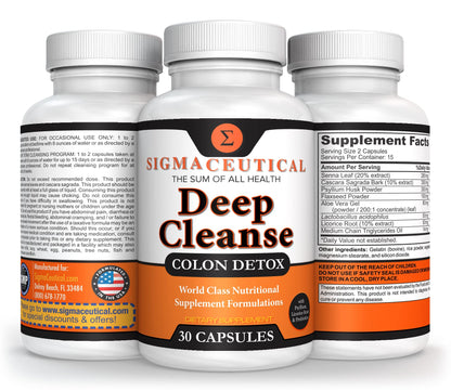 Sigmaceutical 1 Day Colon Cleanse - Detox Cleanse - Bowel Cleanse & Laxative - Bowel Detox SigmaceuticalUS supplements