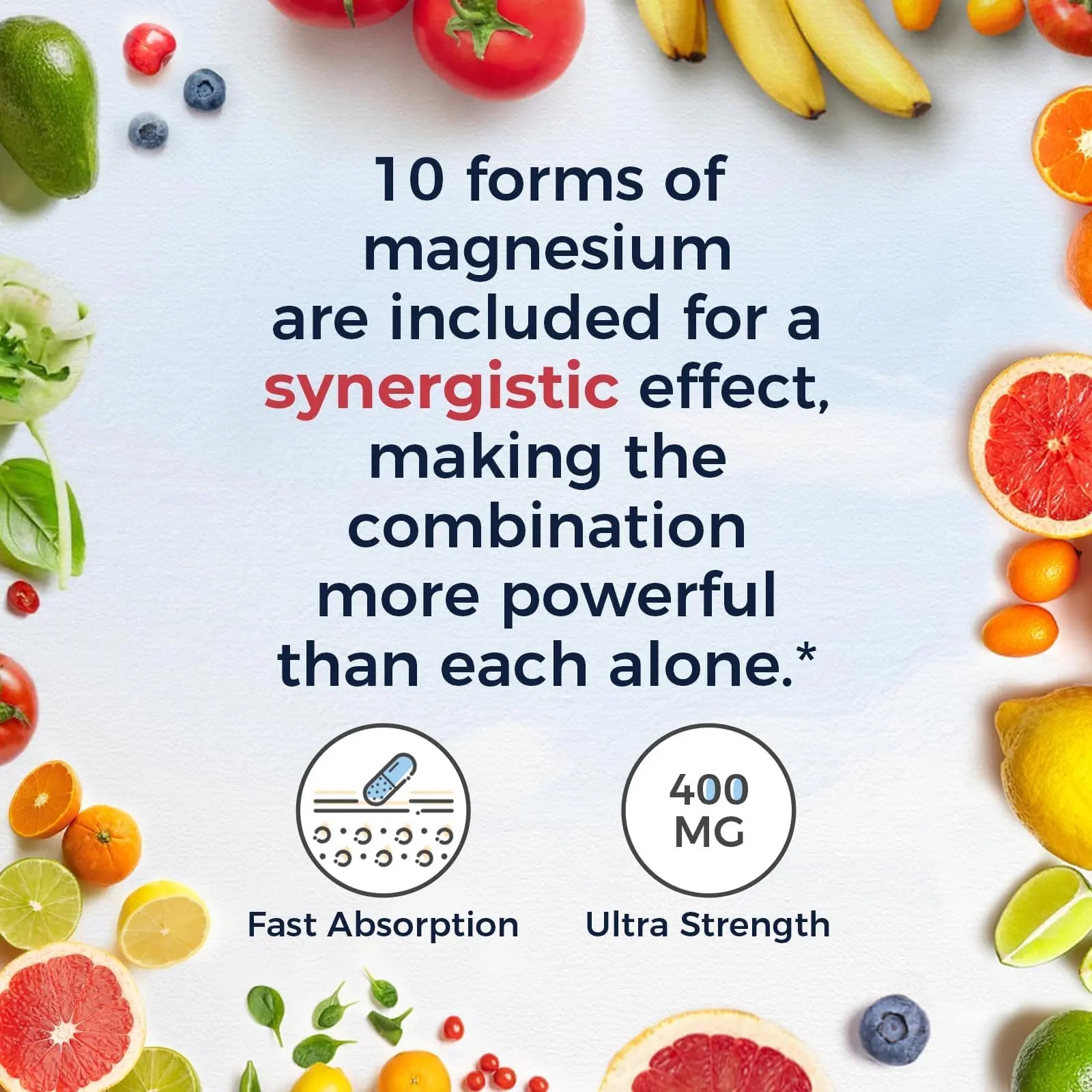 Vitalitown 10 in 1 Magnesium Complex Supplement - 400mg Elemental Magnesium Chelated with Glycinate, Citrate, Malate, Taurate & More - for Sleep Heart Energy - Non-GMO, Vegan, 90 Caps Vitalitownnz supplements