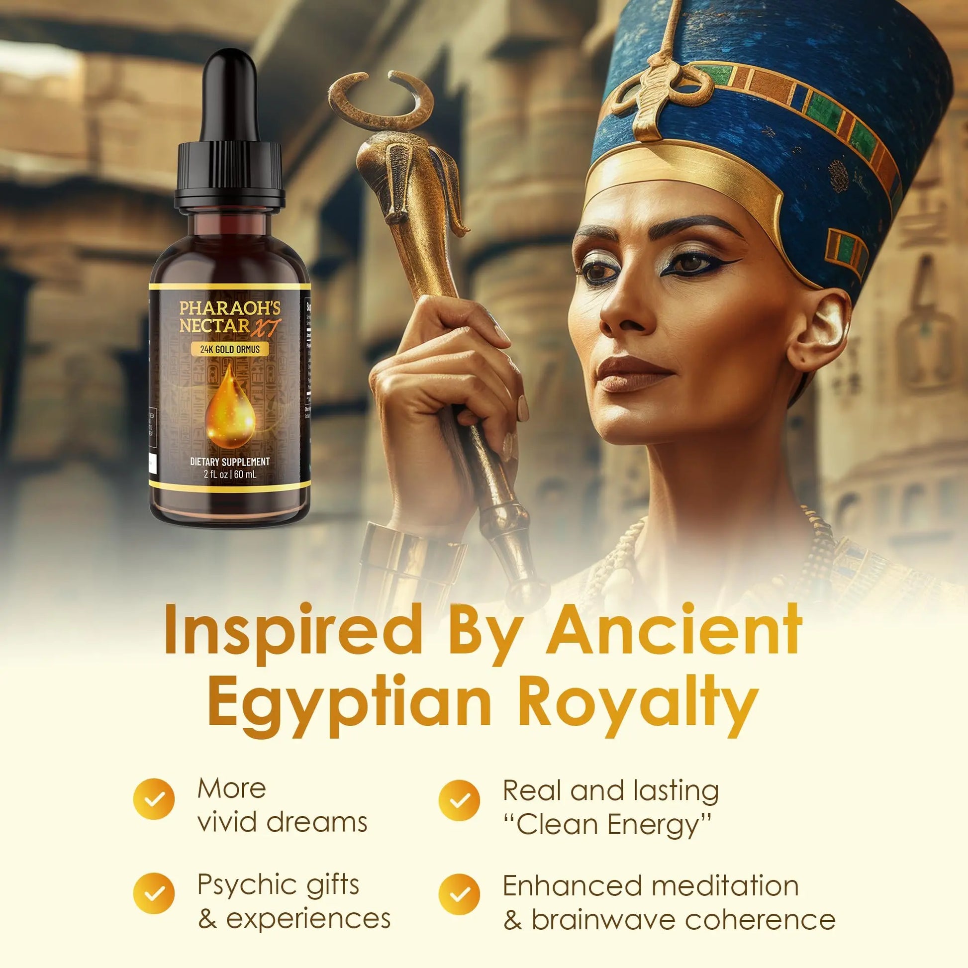 Pineal XT Gold + Pharaoh's Nectar - Pineal Gland Supplement Bundle – 24K Monoatomic Gold Ormus Drops, Pineal Gland Decalcification, Third Eye Awakening, Focus, Energy & Manifestation Nutravillenz supplements