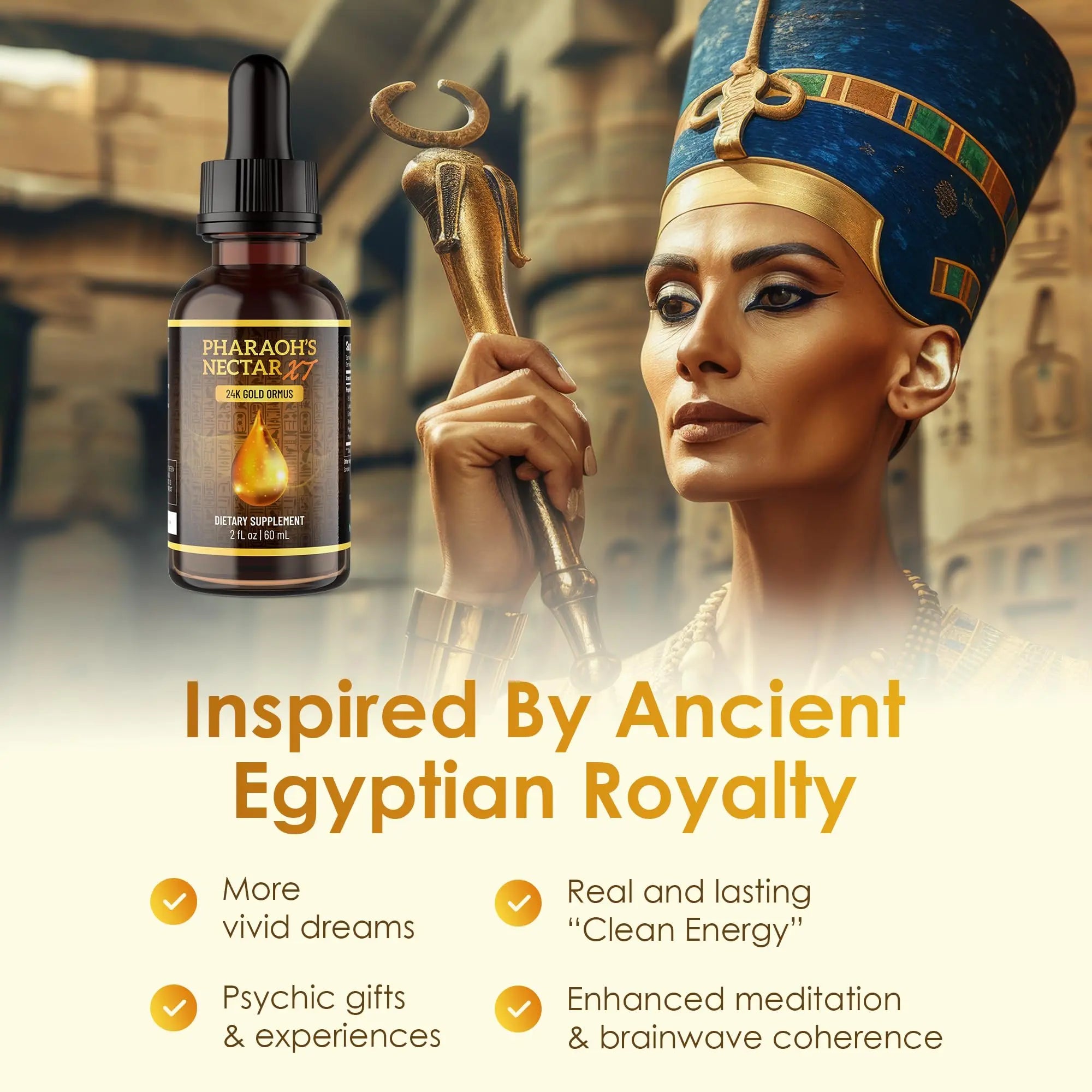 Pineal XT Gold + Pharaoh's Nectar - Pineal Gland Supplement Bundle – 24K Monoatomic Gold Ormus Drops, Pineal Gland Decalcification, Third Eye Awakening, Focus, Energy & Manifestation Nutravillenz supplements