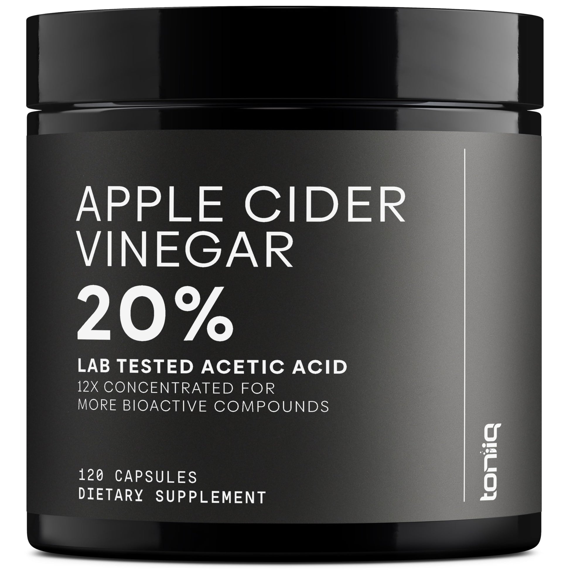 Toniiq Apple Cider Vinegar Capsules - Ultra High Potency 2,010mg Formula with 20% Acetic Acid & Cayenne Pepper - Made with The Mother - Third-Party Lab Tested - 120 Capsules ToniiqAu supplements