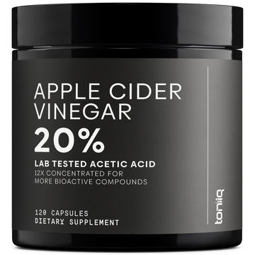 Toniiq Apple Cider Vinegar Capsules - Ultra High Potency 2,010mg Formula with 20% Acetic Acid & Cayenne Pepper - Made with The Mother - Third-Party Lab Tested - 120 Capsules ToniiqAu supplements