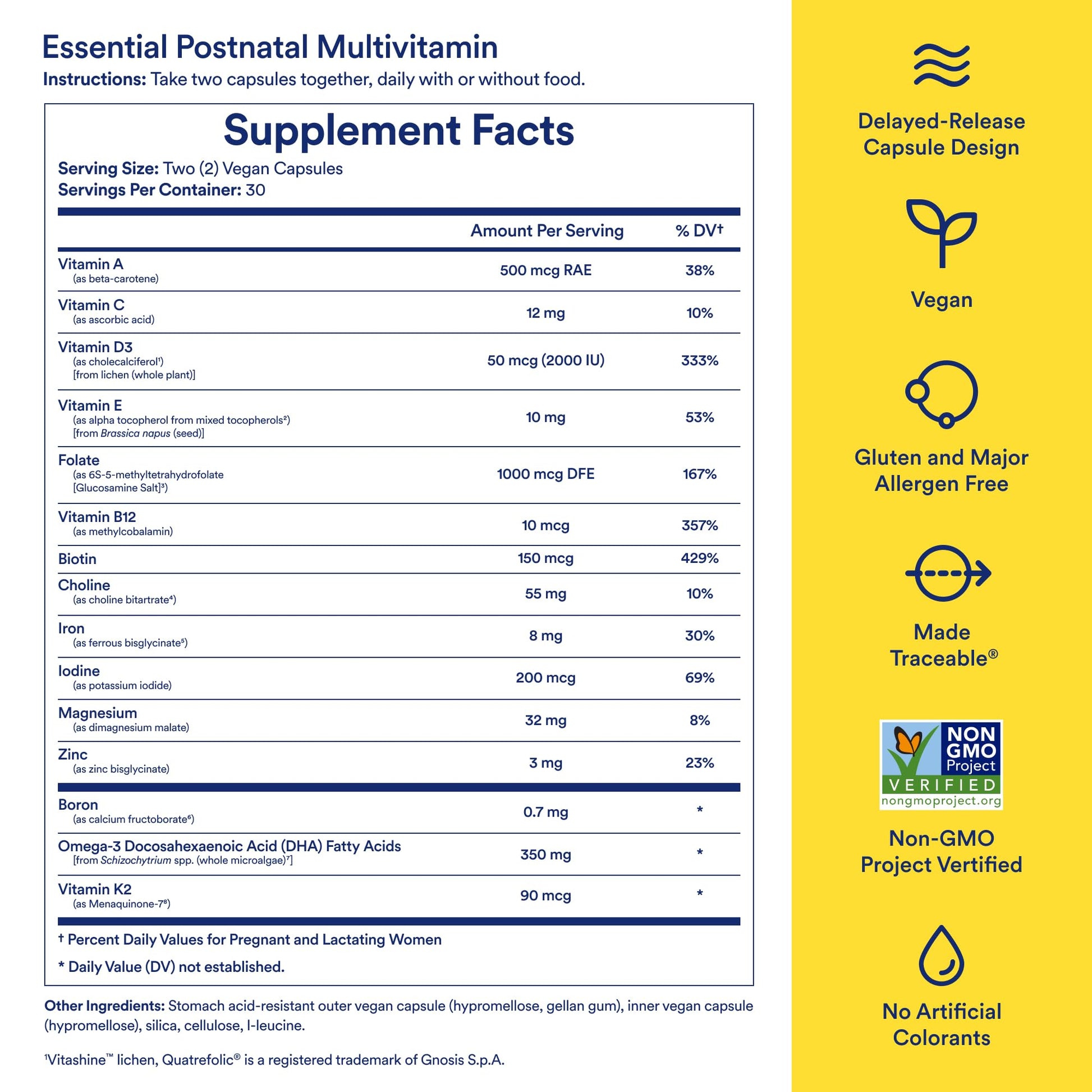Ritual Essential for Women Postnatal Multivitamin - Postpartum Vitamin - Omega-3 DHA & Choline for Lactation Support, Vitamin A, C, D3 & Zinc RitualUS supplements