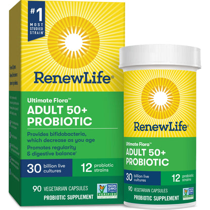 Renew Life Probiotic Adult 50 Plus Probiotic Capsules, Daily Supplement Supports Urinary Renew LifeUS supplements