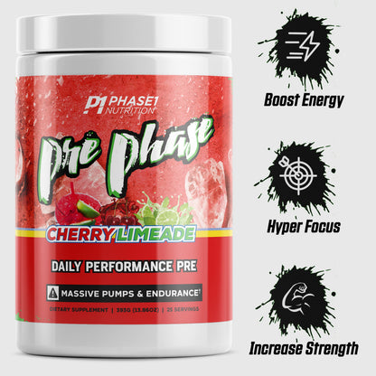Pre Phase Daily Driver Preworkout - Phase 1 Nutrition (Cherry Limeade, 25 Servings) Phase One NutritionUS supplements