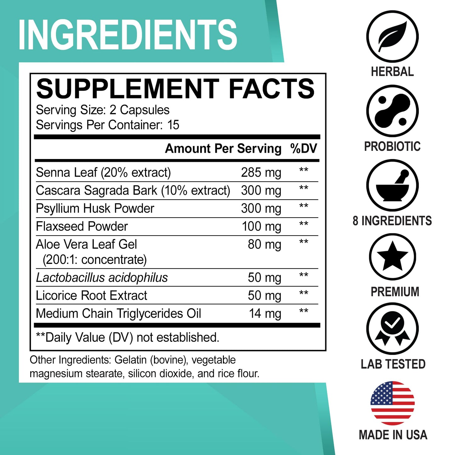 Colon Cleanser Detox for Weight Flush - 15 Day Intestinal Cleanse Pills & Probiotic - Fast Natural Laxative for Constipation Relief - Bowel Movement Supplements for Stomach Bloating, Gut Loss Support DR. BOUS supplements
