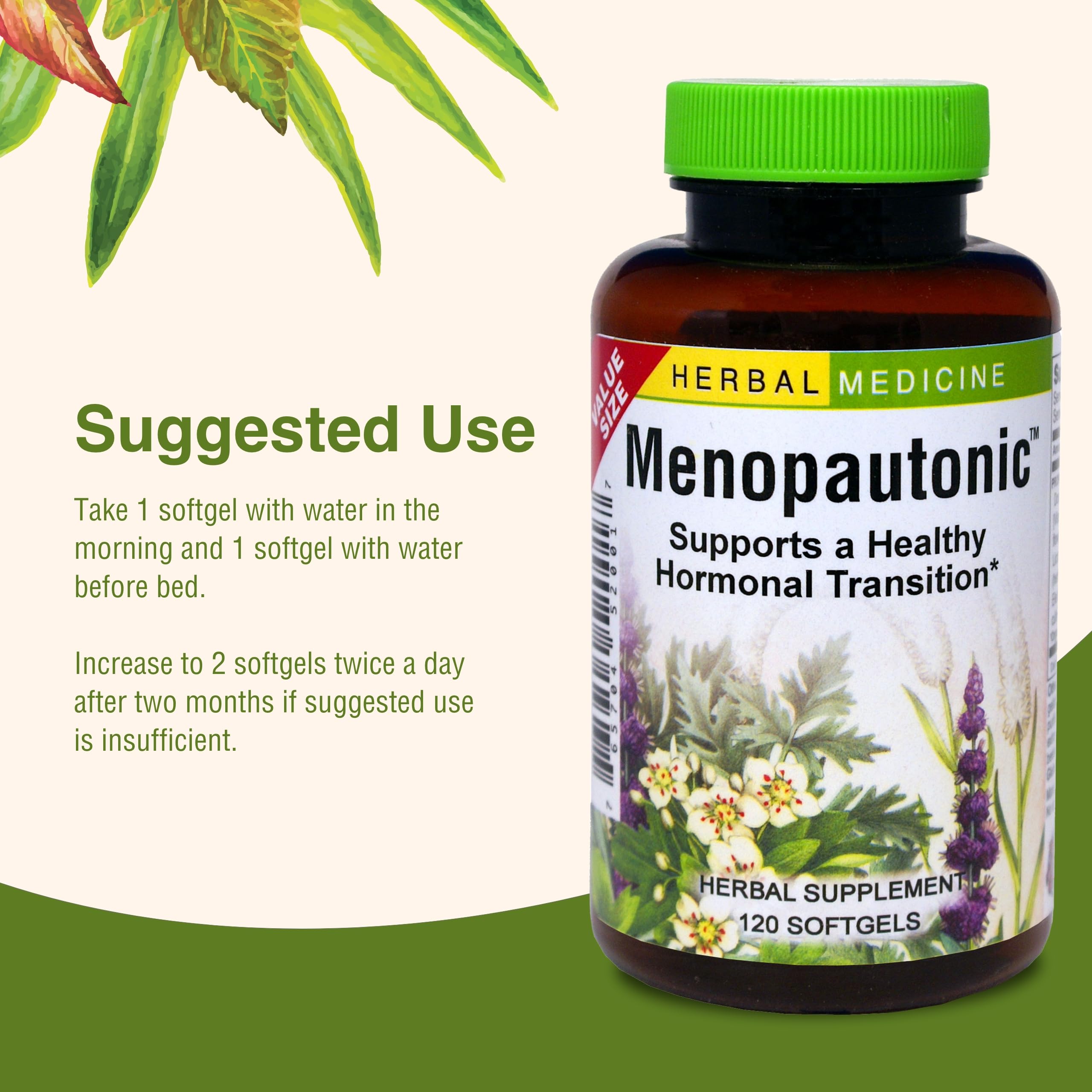 Herbs Etc. Menopautonic Softgels - Essential Supplement for Women - Hormonal Transition Support Supplement - Offers Menopausal Support with Dong Quai & Motherwort - 120 Softgels (120 Servings) Herbs Etc.Au supplements