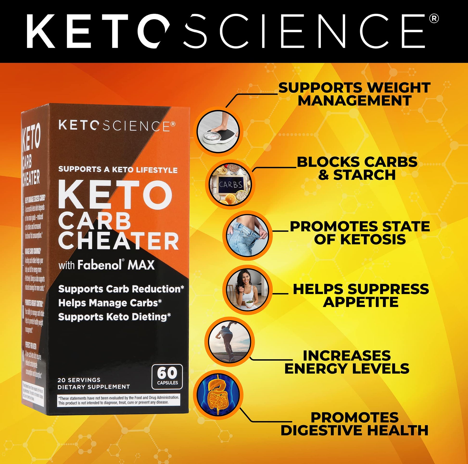 Keto Science Keto Carb Cheater, Supports Carb Reduction, Helps Manage Carbs, Supports Keto ScienceAu supplements