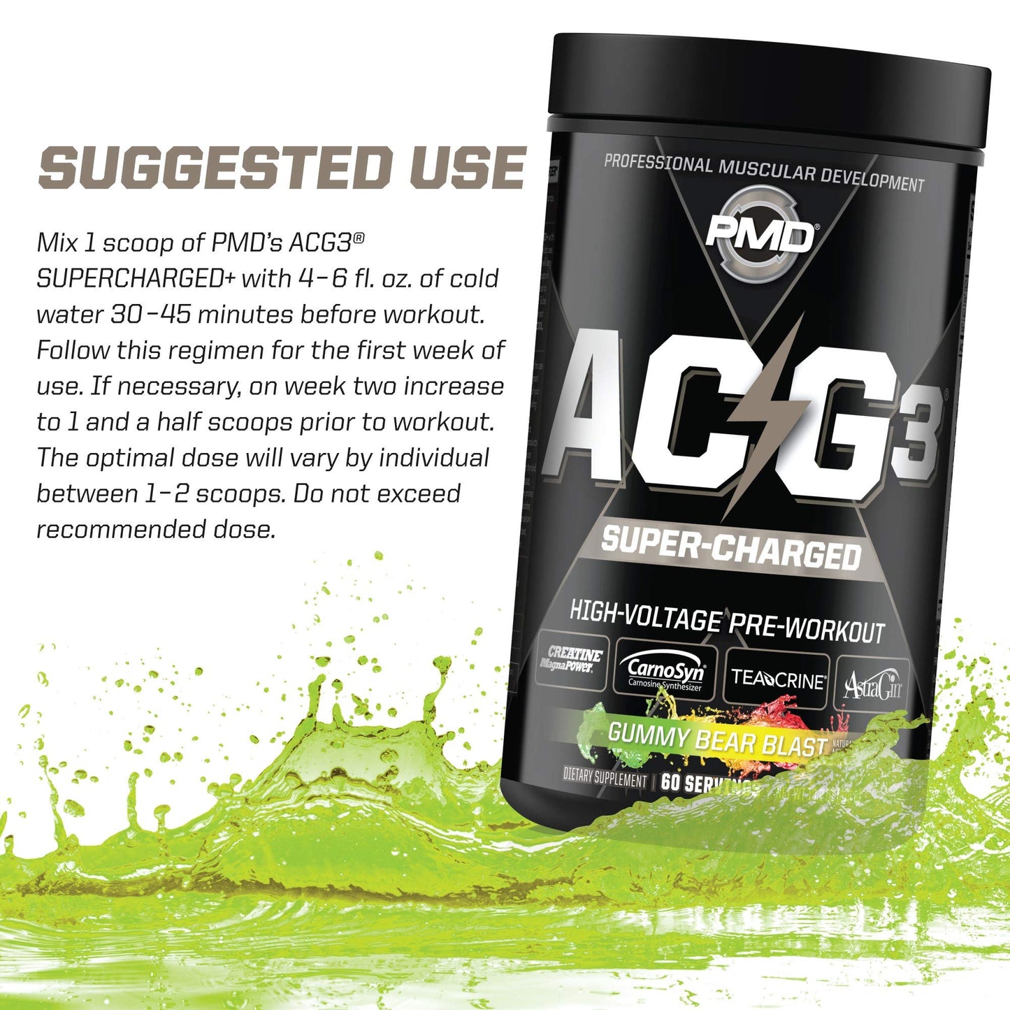 PMD Sports ACG3 Supercharged - Pre Workout - Powerful Strength, High Energy, Maximize PMDUS supplements
