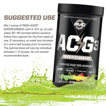 PMD Sports ACG3 Supercharged - Pre Workout - Powerful Strength, High Energy, Maximize PMDUS supplements