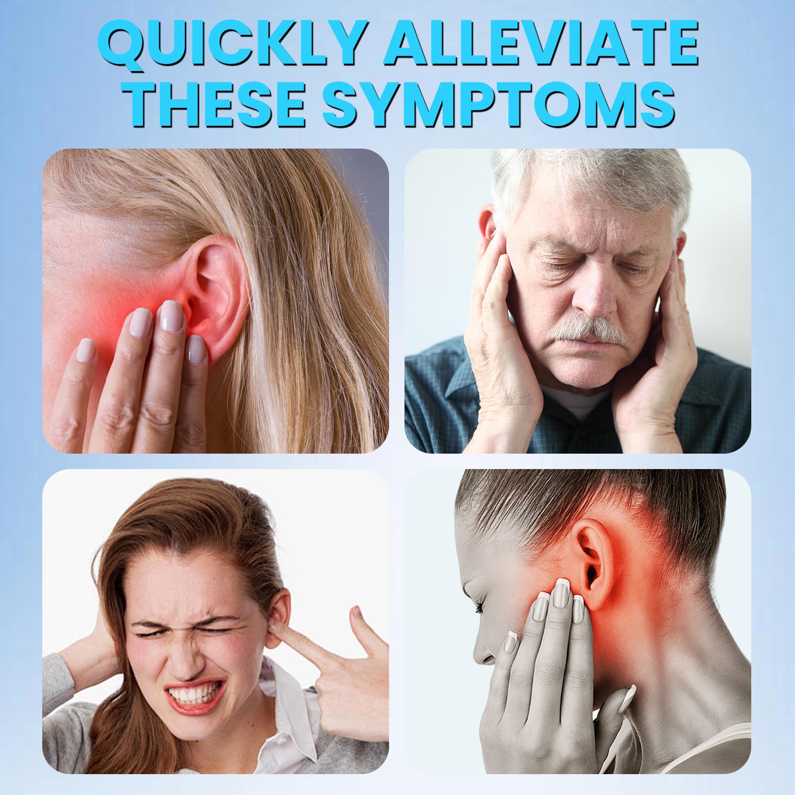 Migraine & Ear Pressure Relief Device | Tension Headache, Ear Ache & Airplane Pressure Relief | Drug-Free Migraine Relief Products Gift for Sufferers（Gray） UnalakleetAu supplements