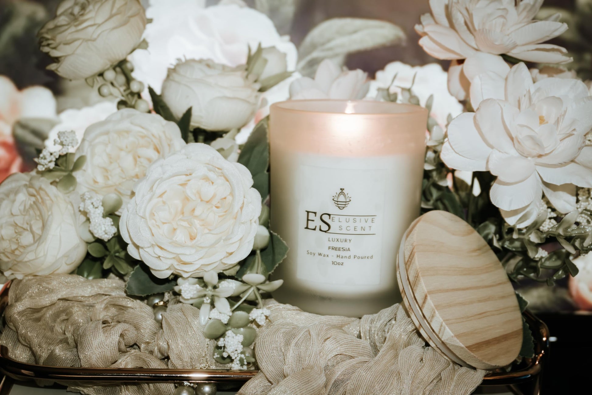 Freesia | 10oz | Luxury Candle | Scented Candle | Aromatherapy | Essential Fragrance Oils | 100% Soy Wax Elusive ScentAu supplements