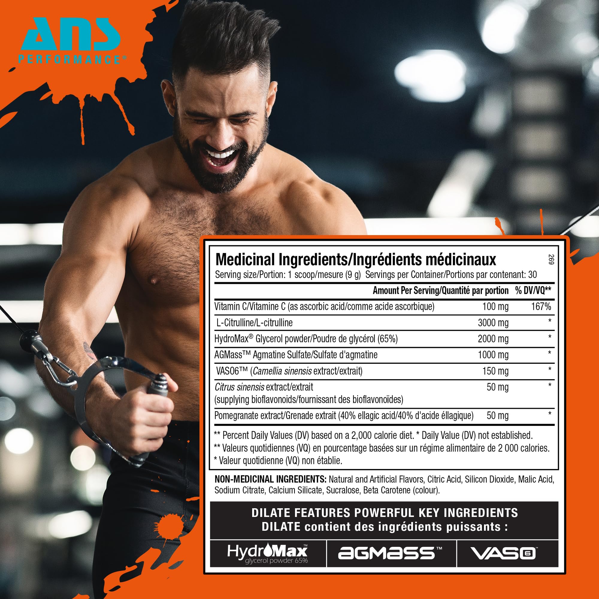 ANS Performance Dilate Pump PreWorkout Powder - Dietary Supplement - Maximizes ANS PerformanceAu supplements