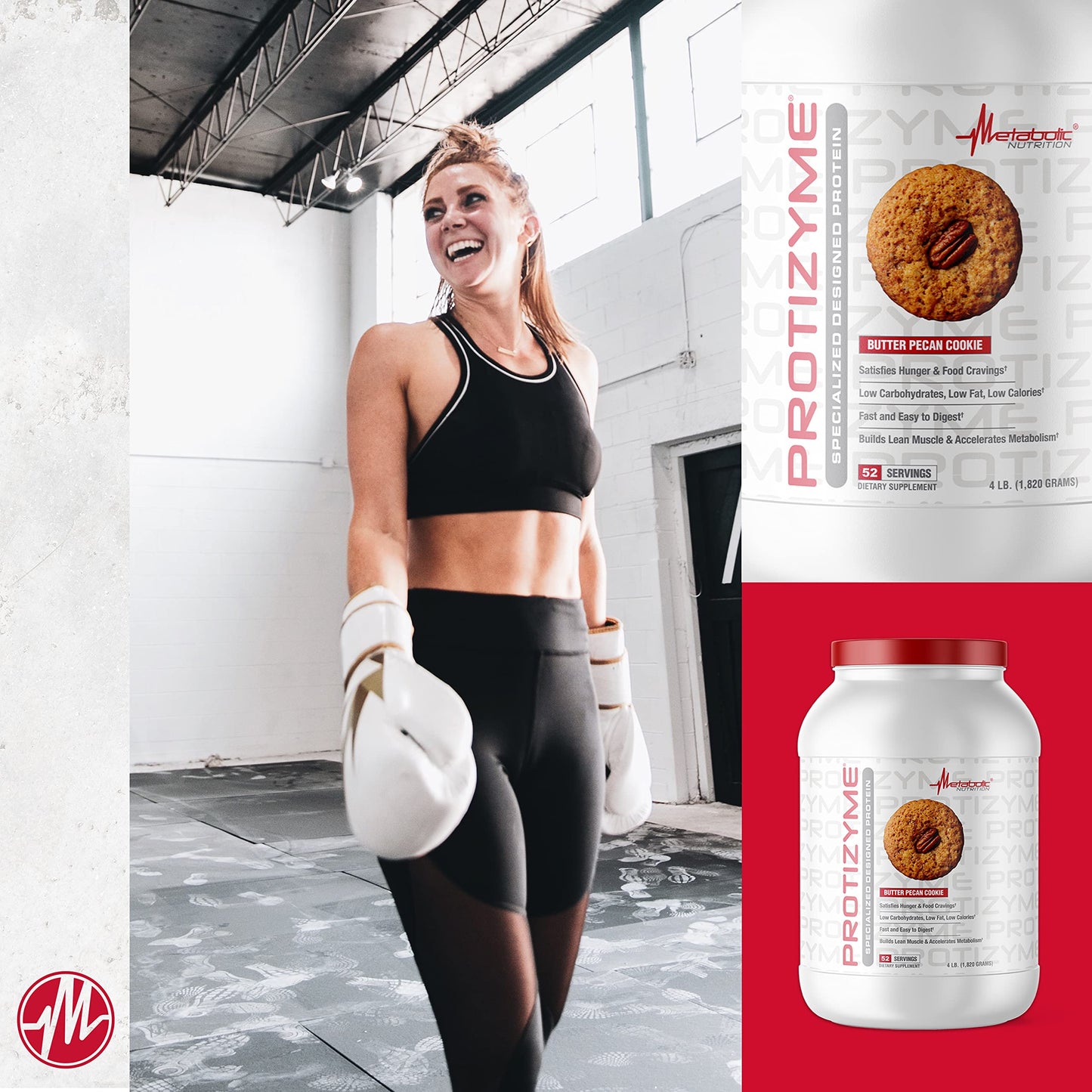 Metabolic Nutrition, Protizyme, 100% Whey Protein Powder, High Protein, Low Carb Metabolic NutritionUS supplements