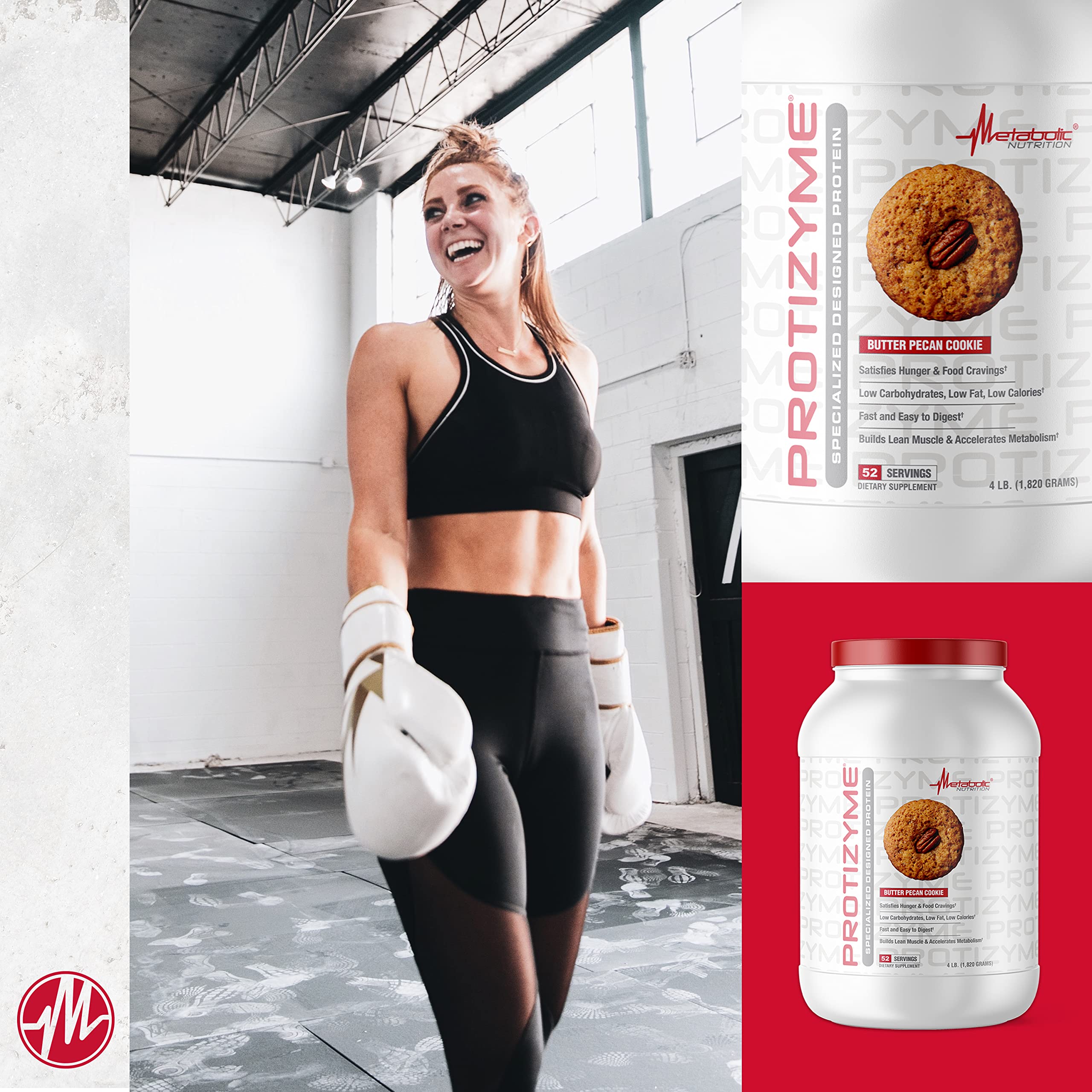 Metabolic Nutrition, Protizyme, 100% Whey Protein Powder, High Protein, Low Carb Metabolic NutritionUS supplements