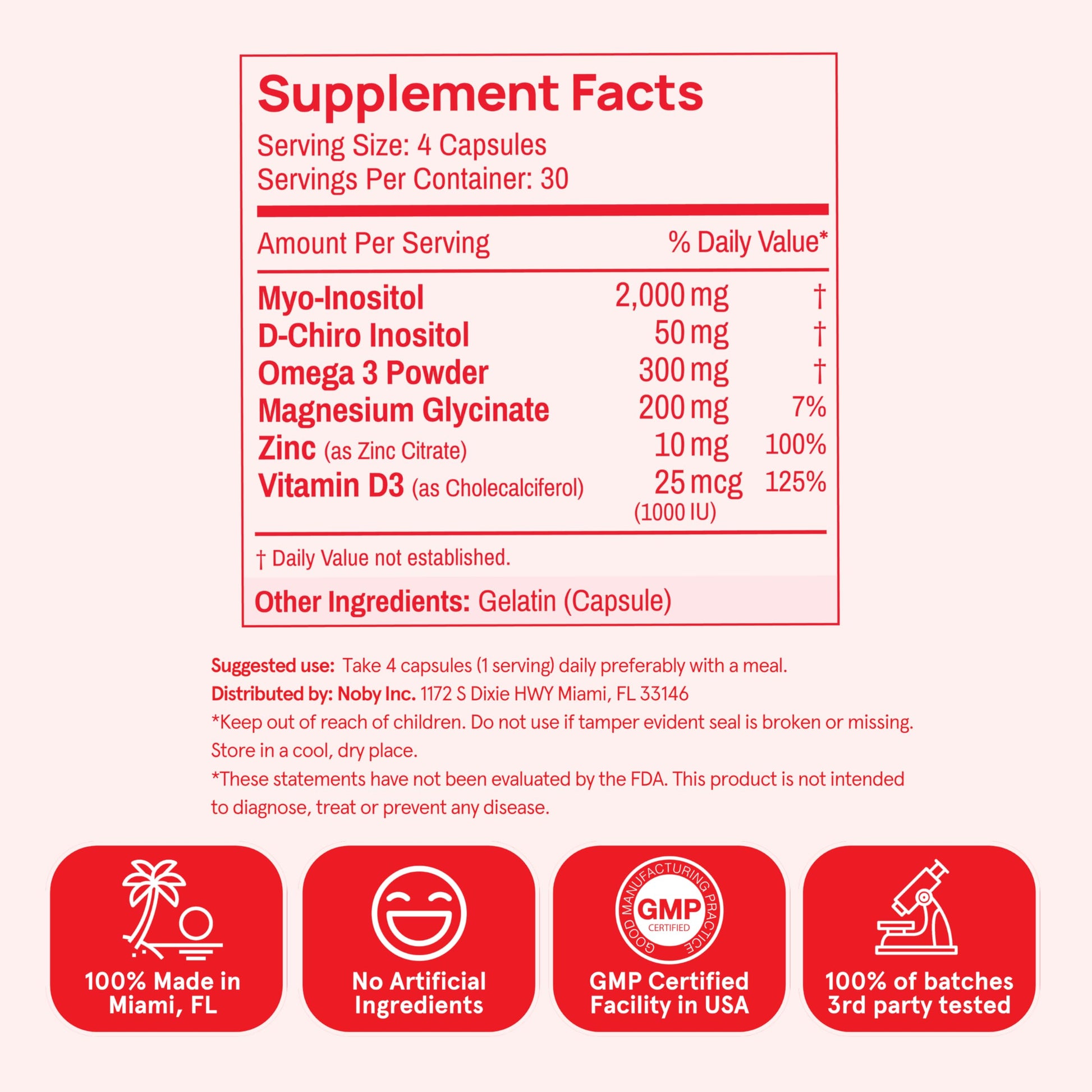 Peach Perfect Inositol Multivitamin – Myo-Inositol & D-Chiro 40:1 Blend, Omega-3, Vitamin D3, Magnesium, Zinc – Supports Women’s Health, Mood, Energy, Supplement – 30 SVG Peach PerfectAu supplements