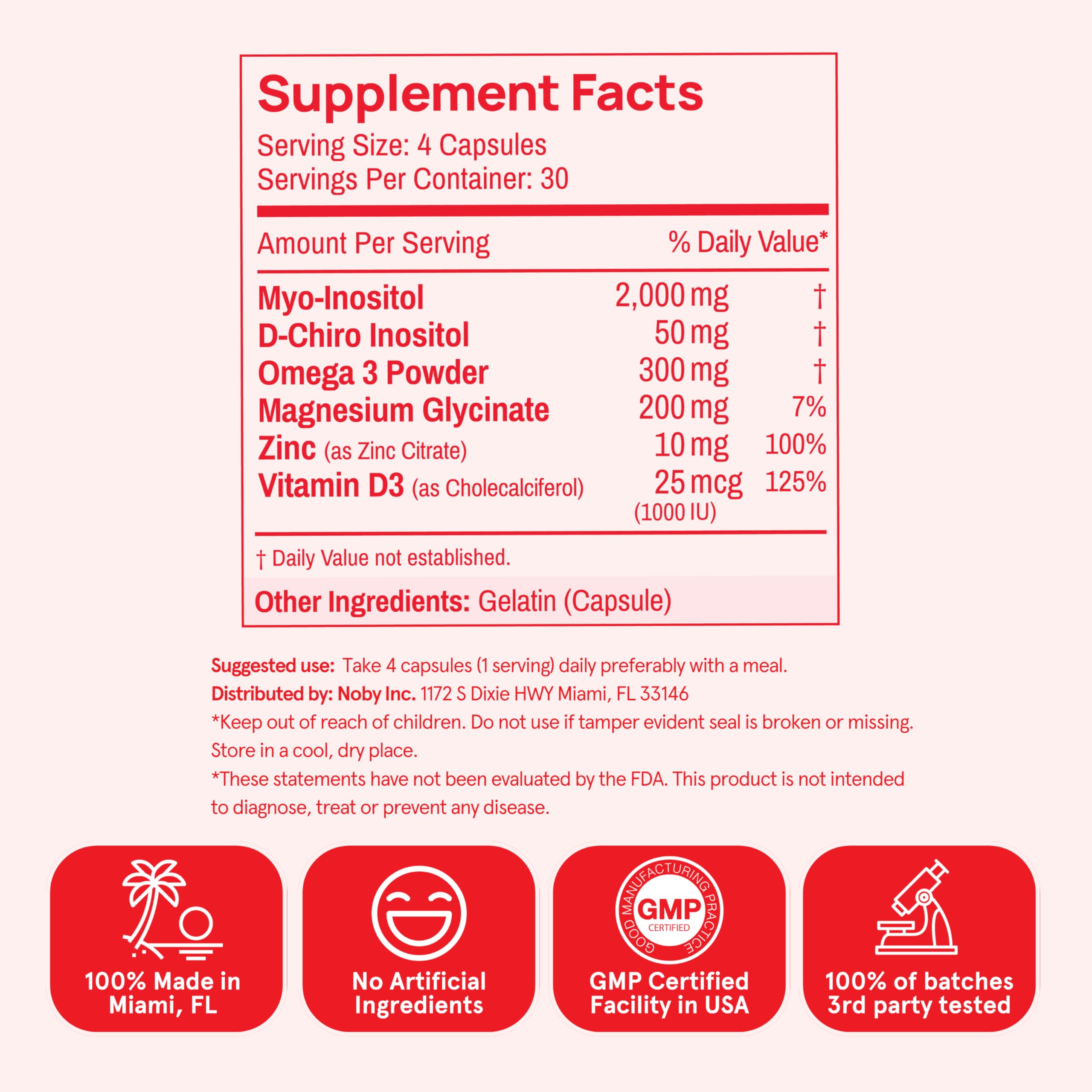 Peach Perfect Inositol Multivitamin – Myo-Inositol & D-Chiro 40:1 Blend, Omega-3, Vitamin D3, Magnesium, Zinc – Supports Women’s Health, Mood, Energy, Supplement – 30 SVG Peach PerfectAu supplements