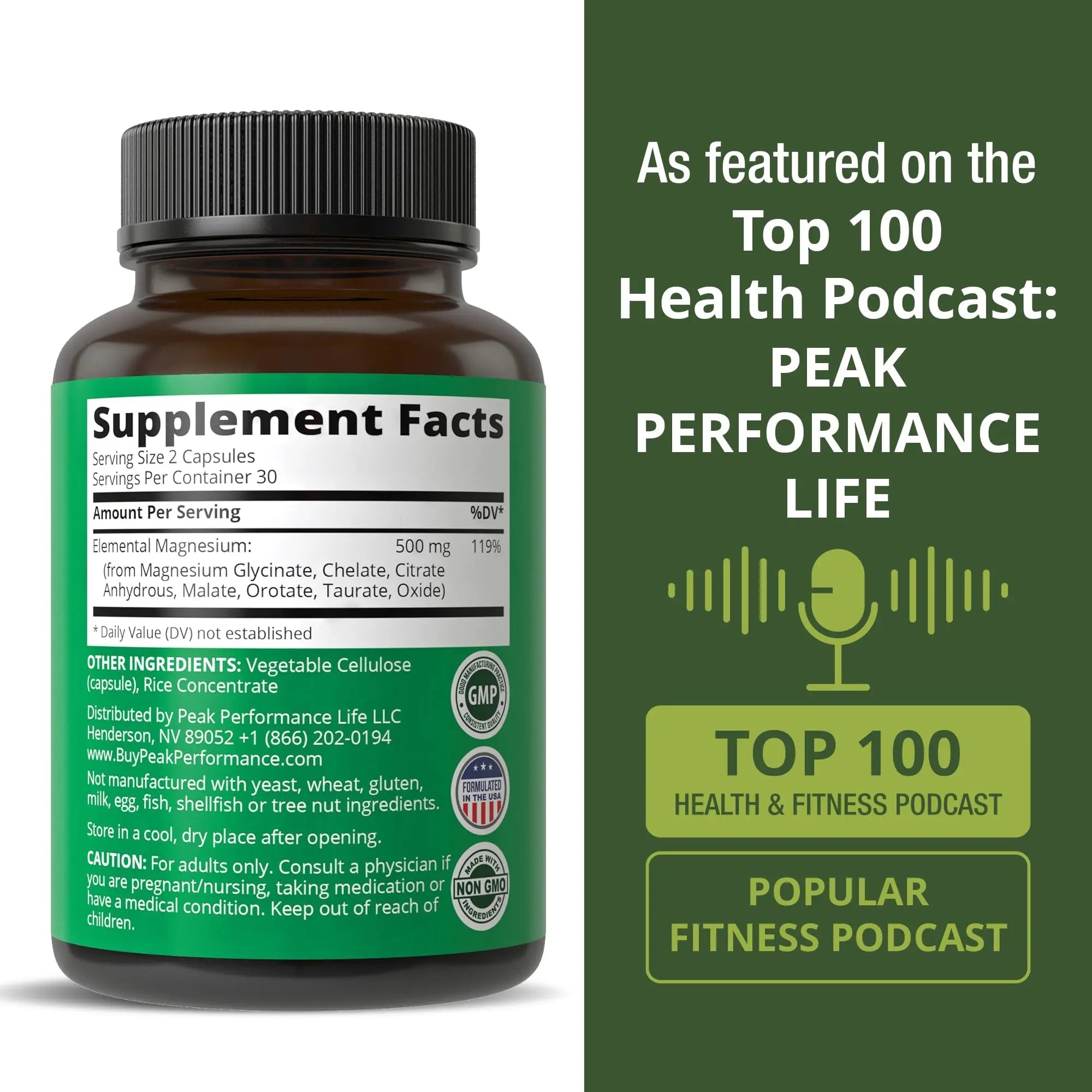 Magnesium Glycinate + Citrate + Malate + Chelate + Orotate + Taurate + Oxide. 7 Forms of Magnesium Complex. 500mg Supplement Capsules for Women & Men. 2 Pills for Sleep, Leg Cramps, Muscles Peak Performancenz supplements