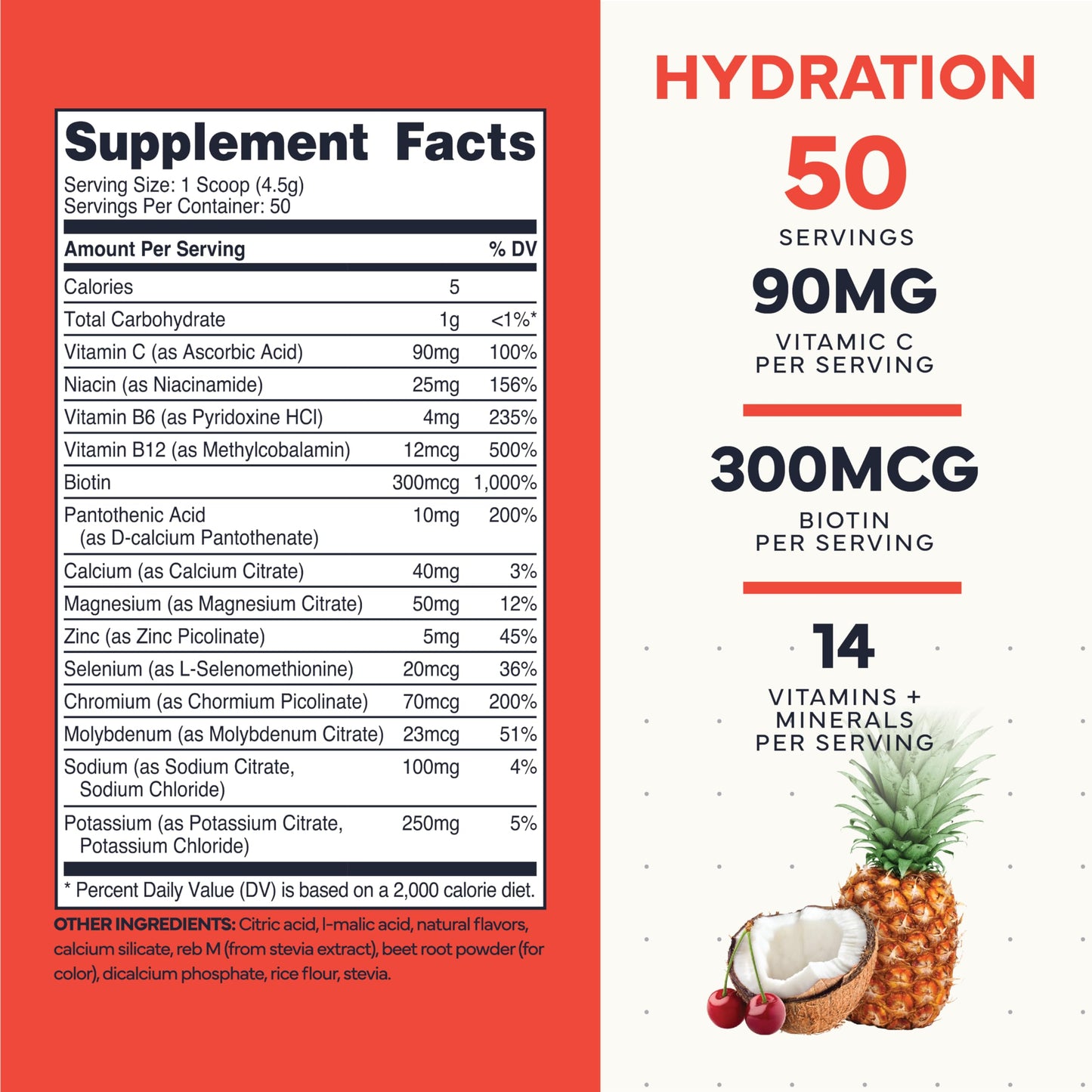 Type Zero Clean Electrolytes Hydration Powder Drink Mix + 14 Essential Vitamins & Minerals - Sugar Free, Zero Artificial Ingredients - Fruit Punch, 50 Servings Type ZeroUS supplements