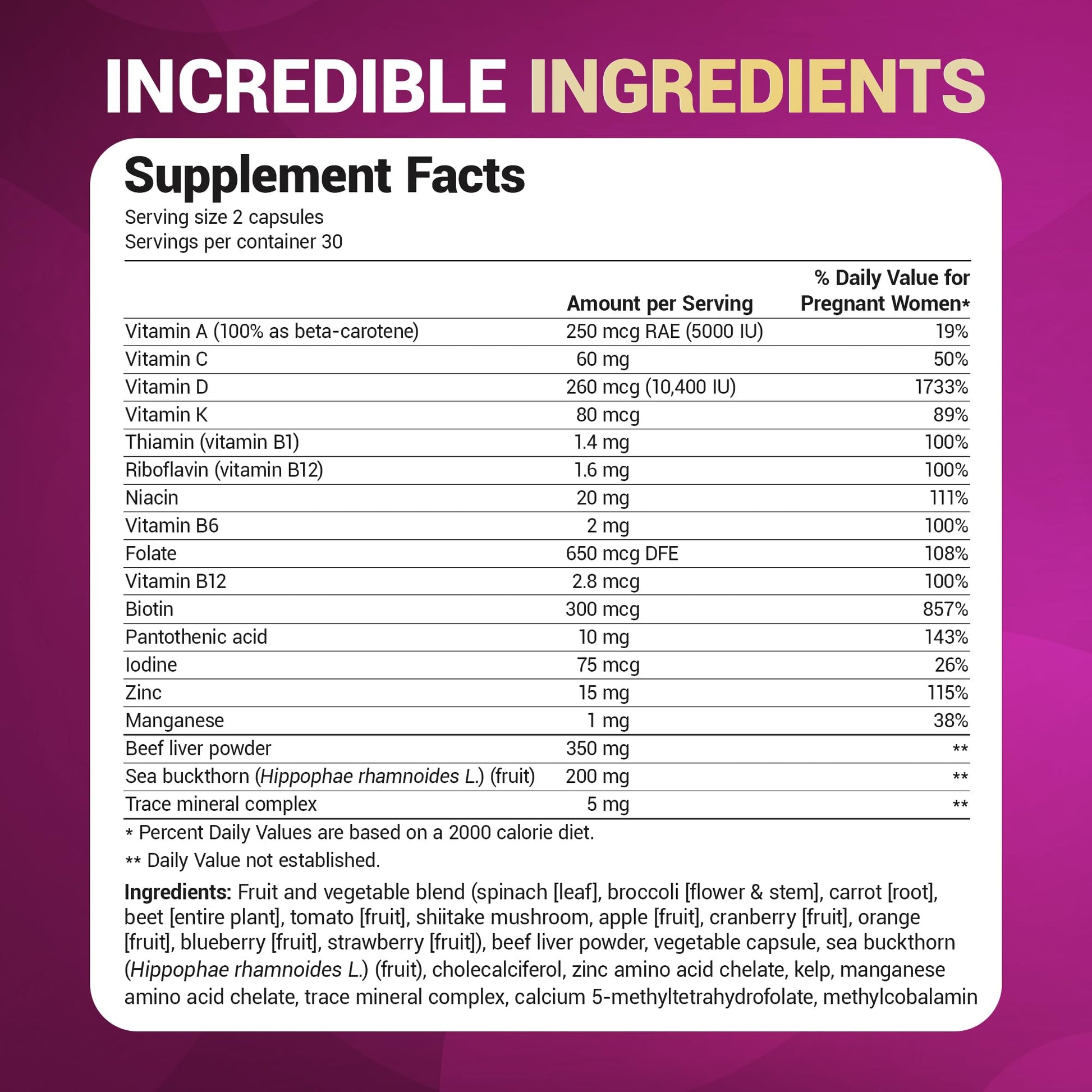 Dr. Berg Natural Prenatal Vitamins for Women (Pregnant & Nursing) - Prenatal Vitamins with Folate, Vitamins, Minerals, Omegas, &11 Powerful Superfoods - Womens Prenatal Multivitamin - 60 Capsules Dr. Berg NutritionalsAu supplements