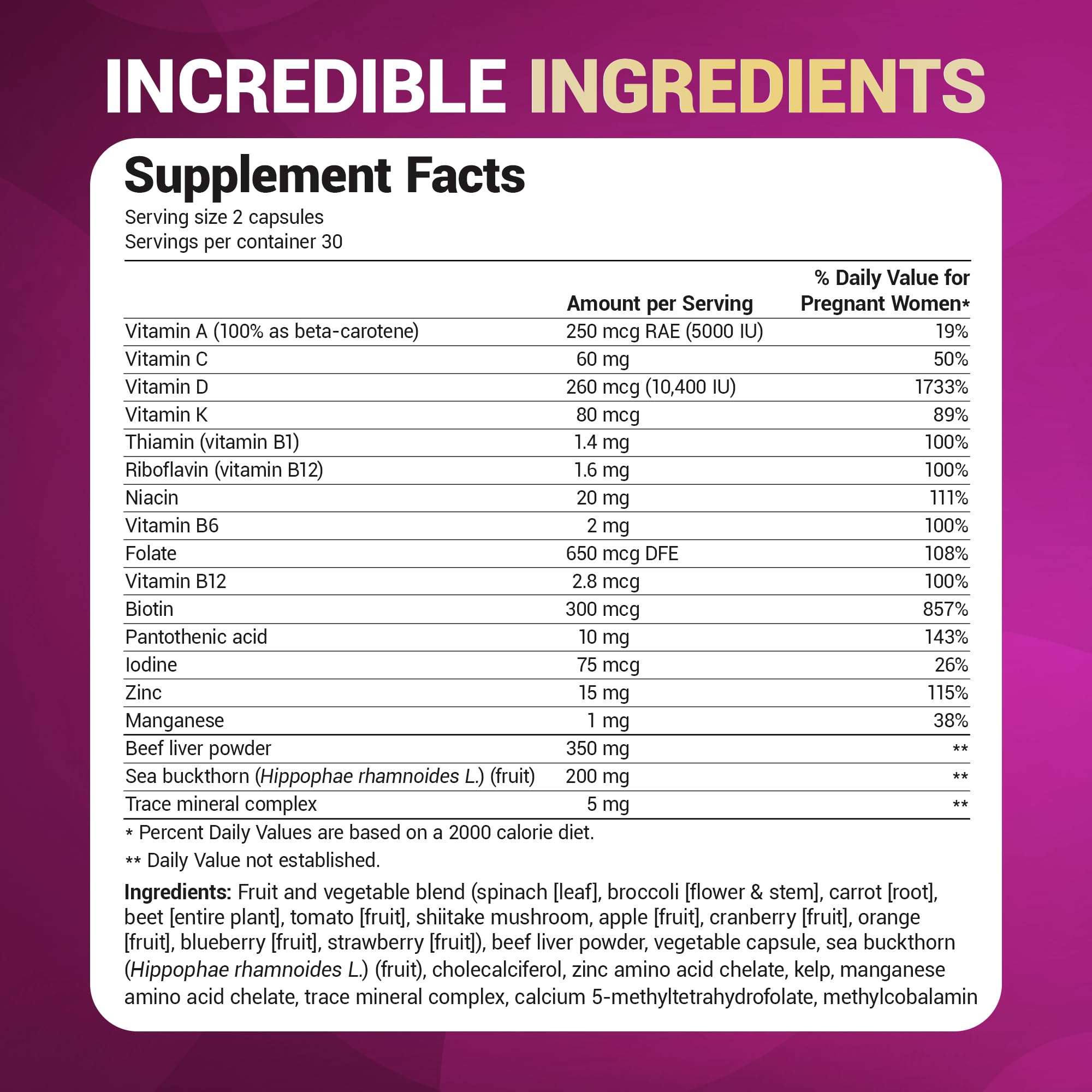 Dr. Berg Natural Prenatal Vitamins for Women (Pregnant & Nursing) - Prenatal Vitamins with Folate, Vitamins, Minerals, Omegas, &11 Powerful Superfoods - Womens Prenatal Multivitamin - 60 Capsules Dr. Berg NutritionalsAu supplements