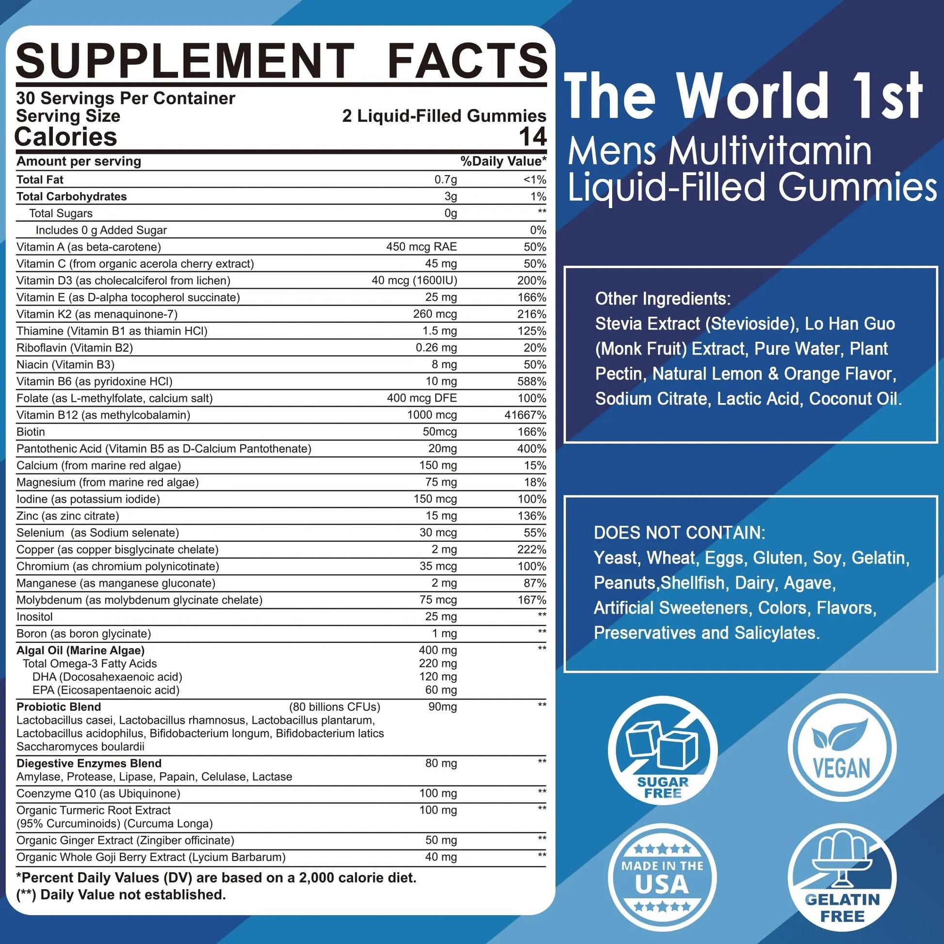 LILICARE Mens Multivitamins Gummies + Methylene Blue Gummies for Human LILICAREAu supplements