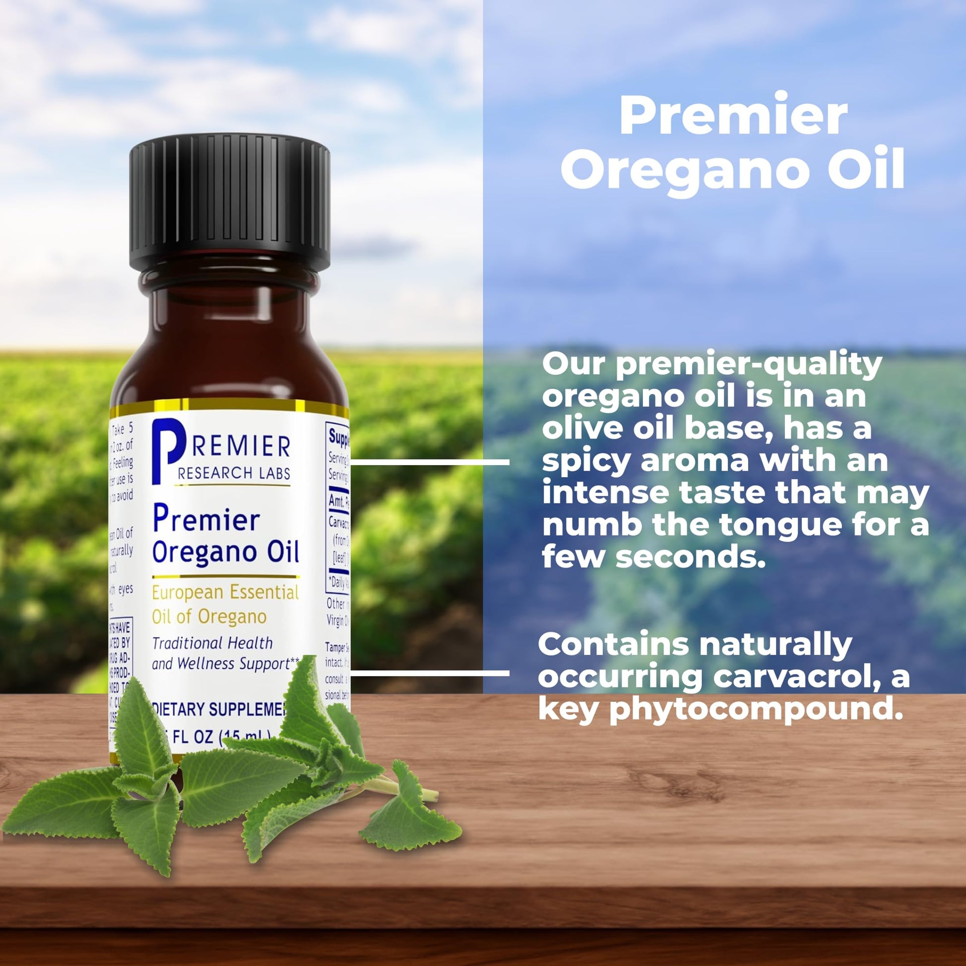 Premier Research Labs Premier Oregano Oil - Oil of Oregano Drops with Carvacrol, Edible Oregano Essential Oil Supplement for Immune & Gut Health - 0.5 Fl Oz Premier Research LabsAu supplements