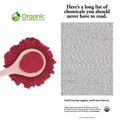 Organic Beet Root Powder | 8 oz or 226g | USDA Organic Approved, Raw and Non GMO Organic Spice ResourceUS supplements