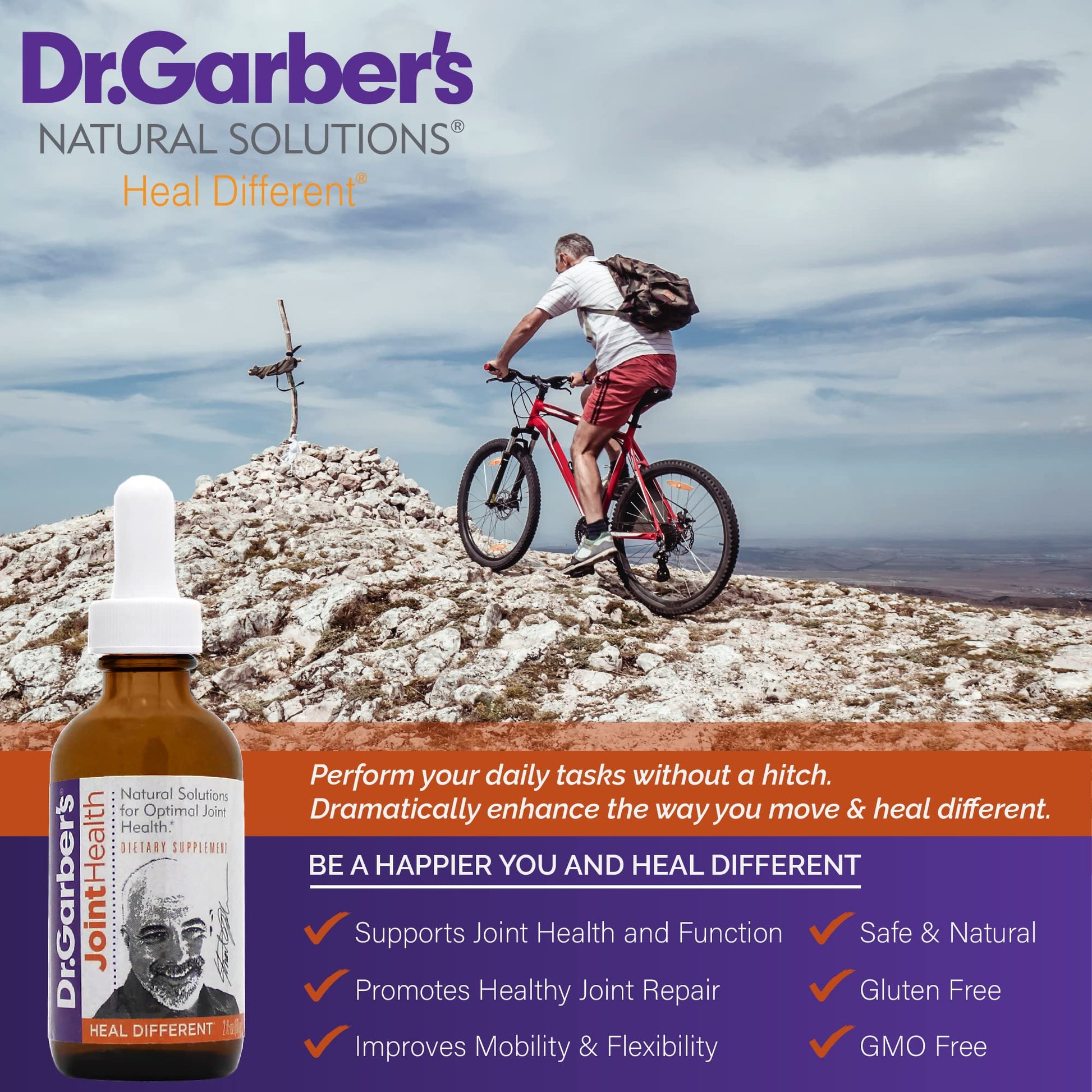 Dr. Garber's Natural Solutions Joint Health Oral Drops - Gemmotherapy Liquid Supplement for Healthy Joint Support & Function, Joint Repair, and Improved Mobility & Flexibility - 60ml DR.GARBER'SAu supplements