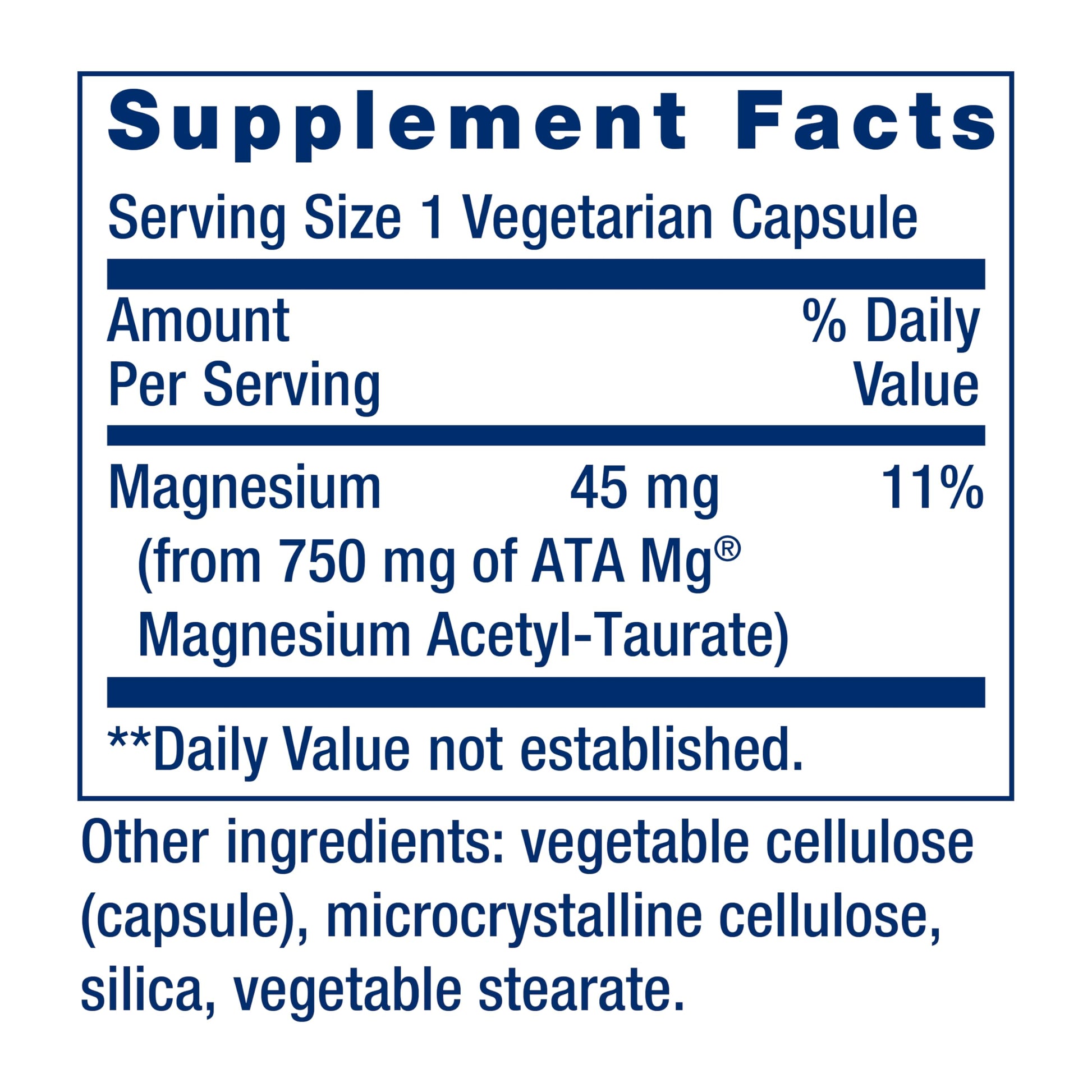 Life Extension Calm-Mag, Magnesium Acetyl taurinate, Daily Stress Management Formula, Supports Calmness and Relaxation, Gluten-Free, Non-GMO, Vegetarian, 30 Capsules Life ExtensionAu supplements
