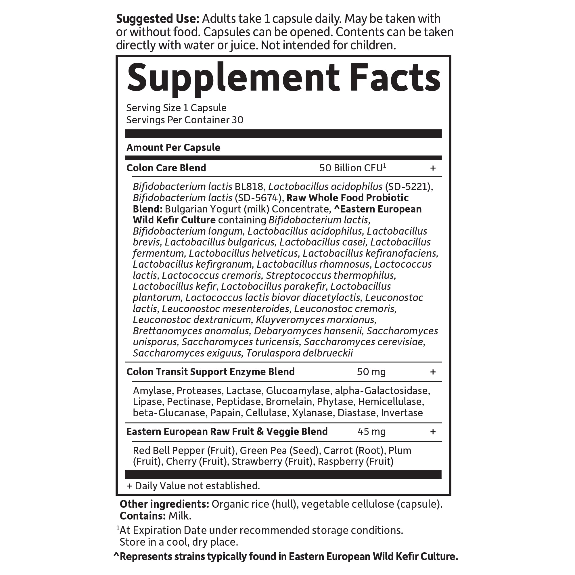Garden of Life Probiotics for Women and Men - Raw Probiotics Colon Care 50 Billion CFU and Enzymes, Shelf Stable Once Daily Acidophilus Probiotic for Regularity and Immune Health Support, 30 Capsules Garden of LifeAu supplements