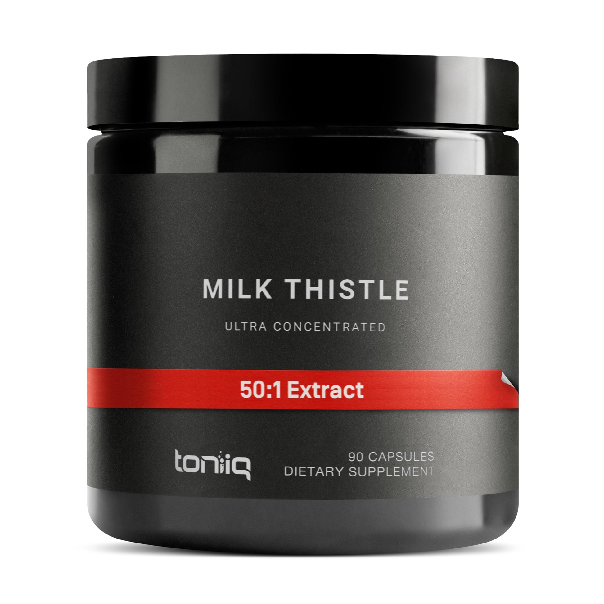 Toniiq Milk Thistle - Ultra High Potency 50:1 Extract with 80% Silymarin - Highly Concentrated - Third-Party Lab Tested - 90 Capsules ToniiqAu supplements