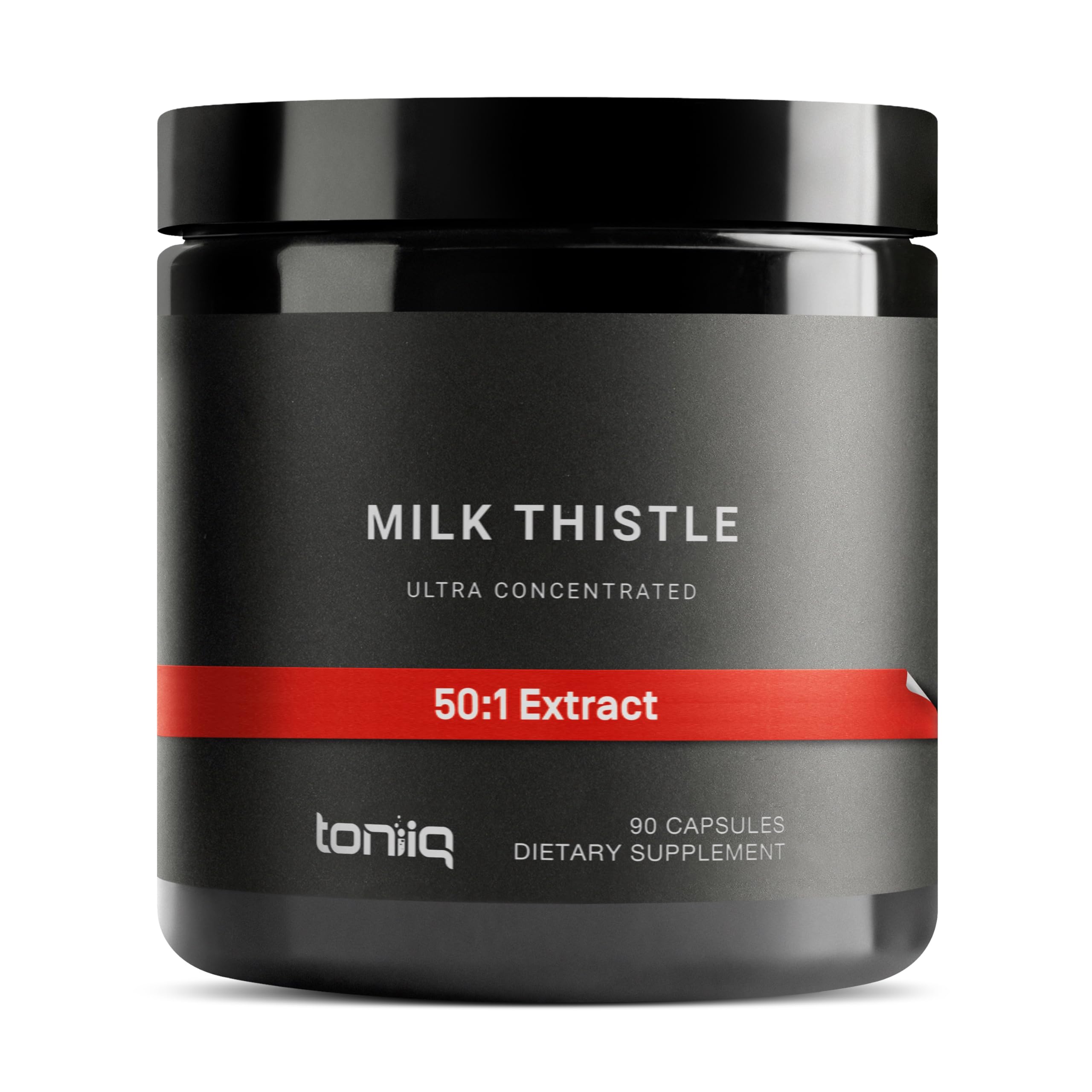 Toniiq Milk Thistle - Ultra High Potency 50:1 Extract with 80% Silymarin - Highly Concentrated - Third-Party Lab Tested - 90 Capsules ToniiqAu supplements
