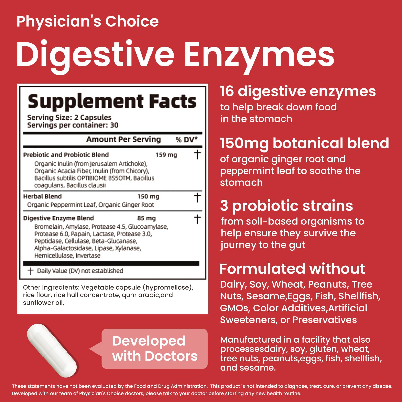 LOUDSAY Digestive Enzymes - Multi Enzymes, Organic Prebiotics & Probiotics for Digestive Health & Gut Health - Meal Time Discomfort Relief & Bloating - Dual Action Approach - 60 CT LOUDSAYAu supplements
