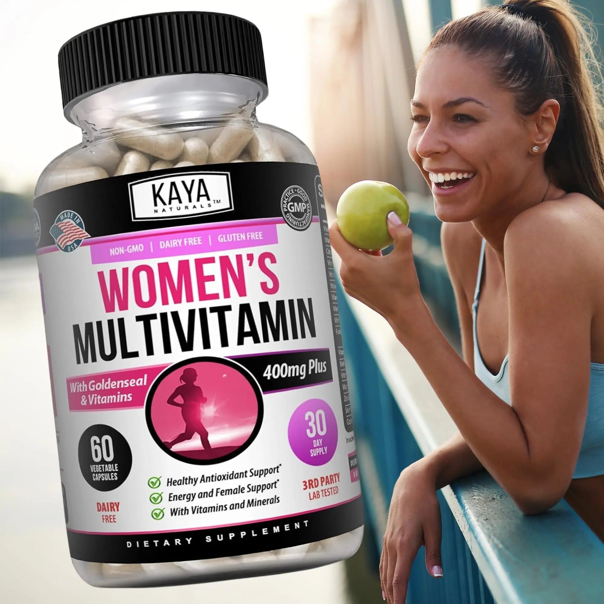 Kaya Naturals Women's Multivitamin, Overall Healthy Antioxidant, and Immune Support, Vitamins A, D, C, E, Biotin Kaya NaturalsAu supplements