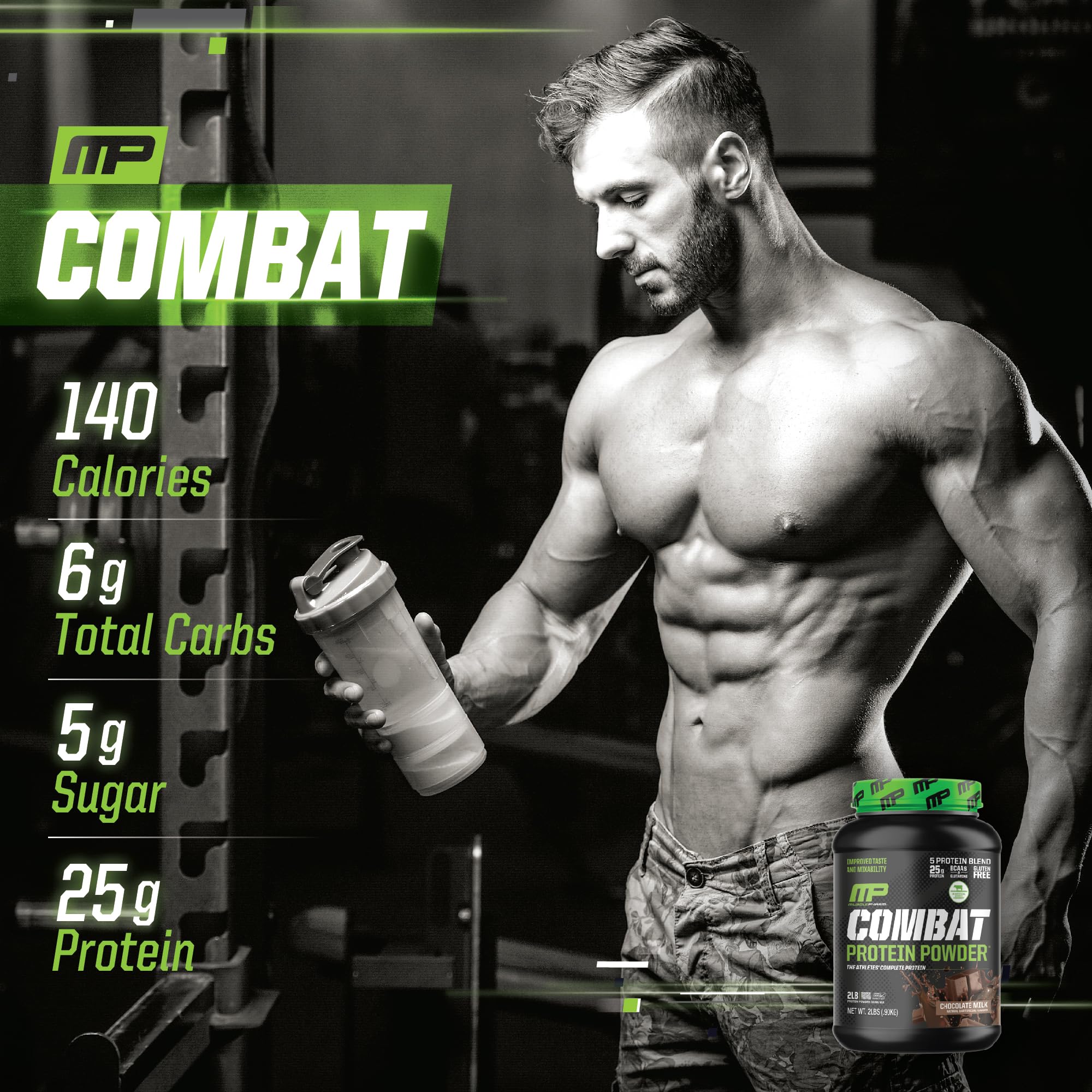 Muscle Pharm Combat Protein Powder, Fuels Muscles for Productive Workouts, 5 Protein Muscle PharmUS supplements