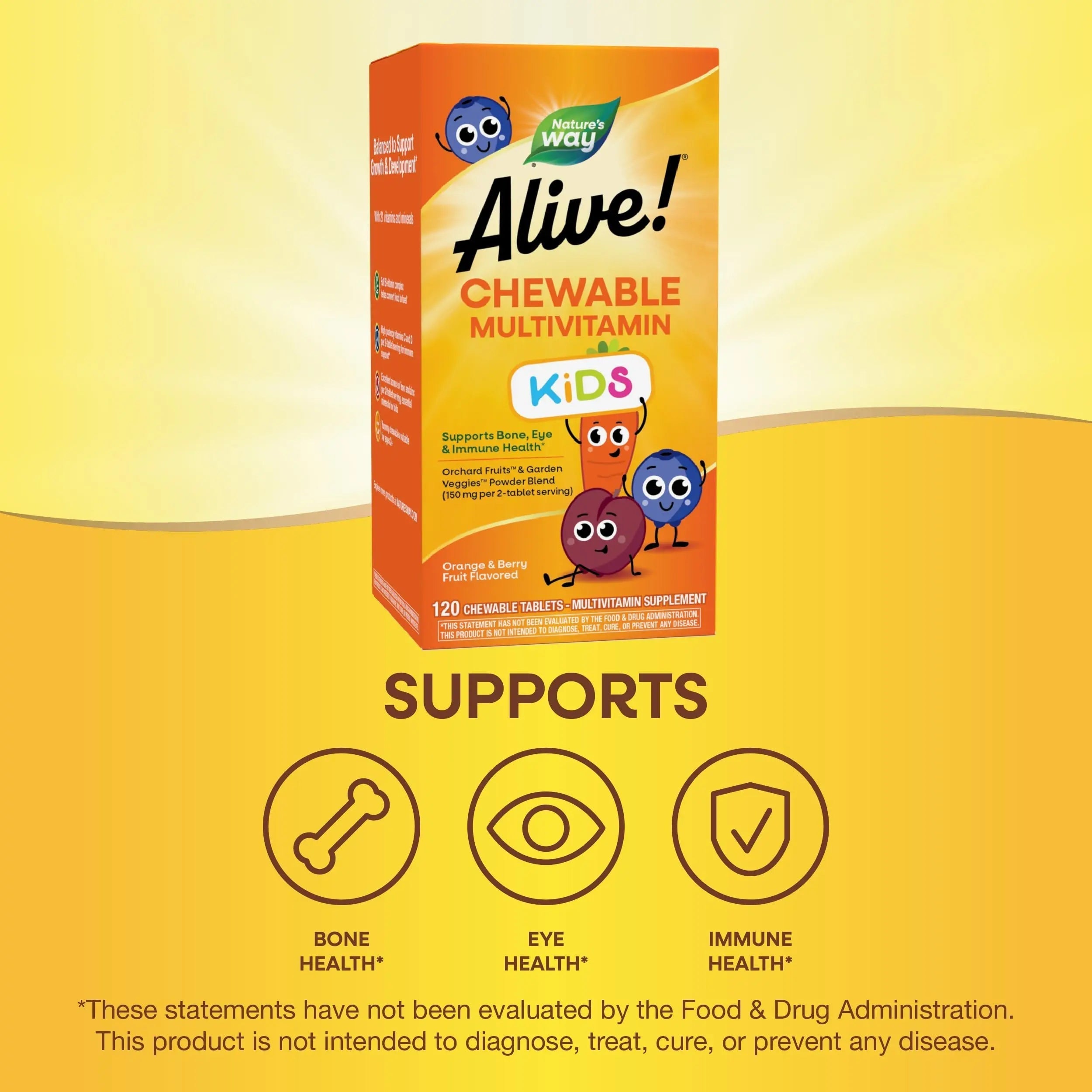 Alive! Children's Multi-Vitamin Chewable - 120 Chewable Tablets by Nature's Way Nature's WayAu supplements