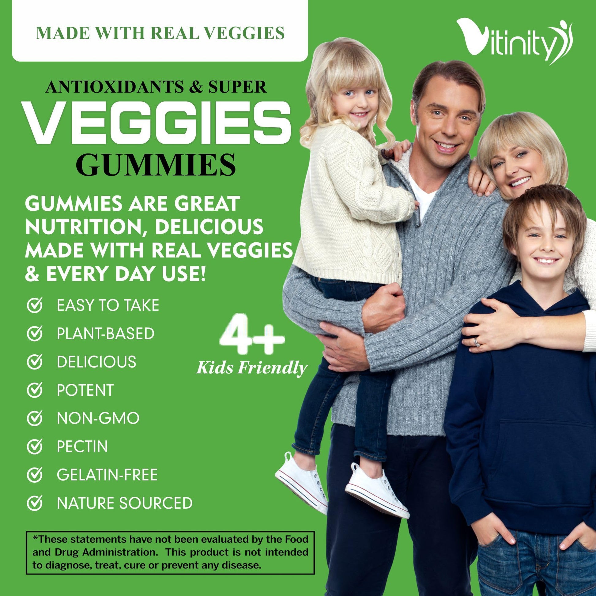 VITINITY Made with Real Super Veggies Delicious Gummy Supplement,Men,Women & Kids VITINITYUS supplements